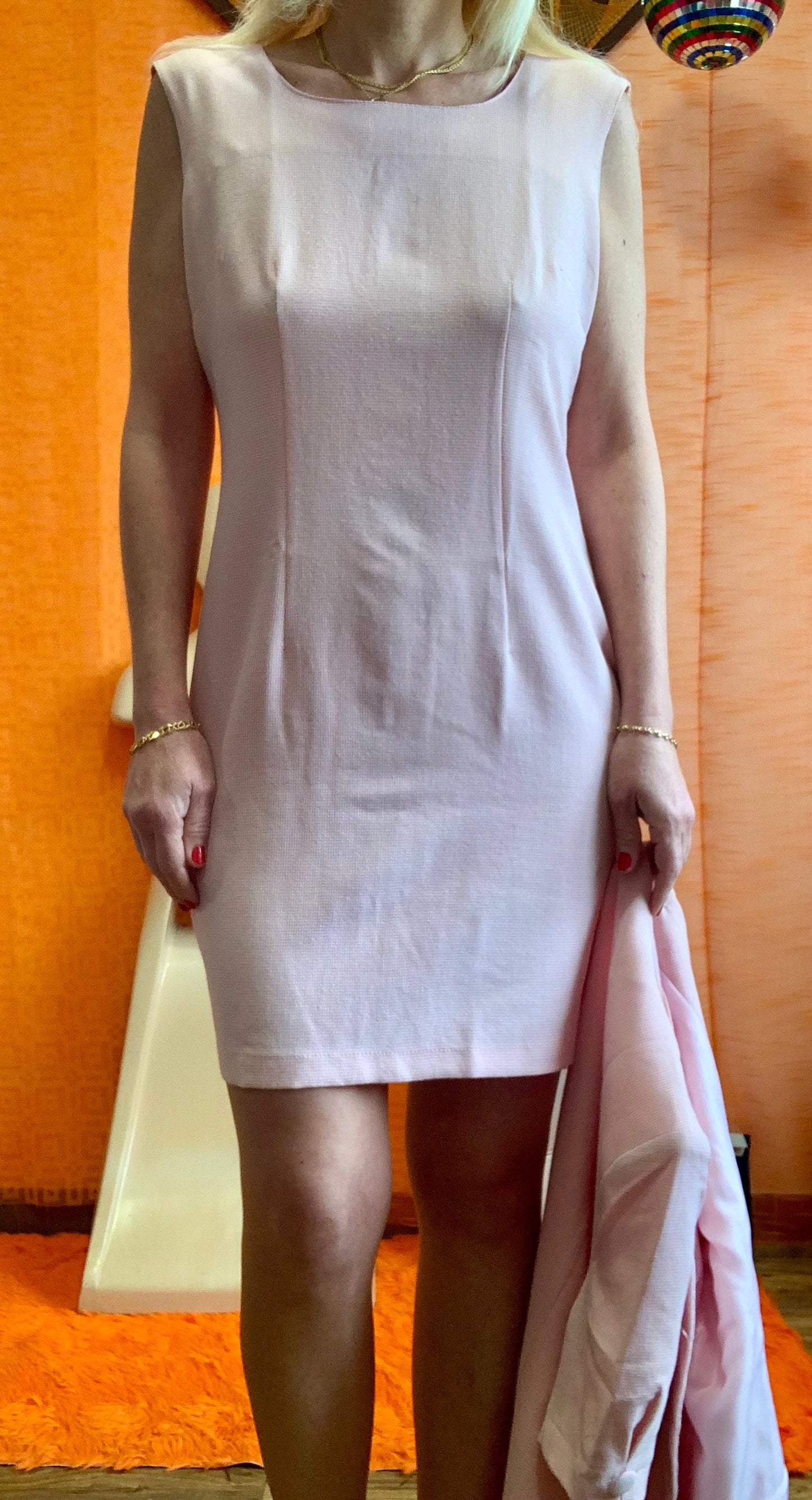 Ensemble Robe et Veste longue Vintage 1990 Carreaux pieds de poule Élégance - T40