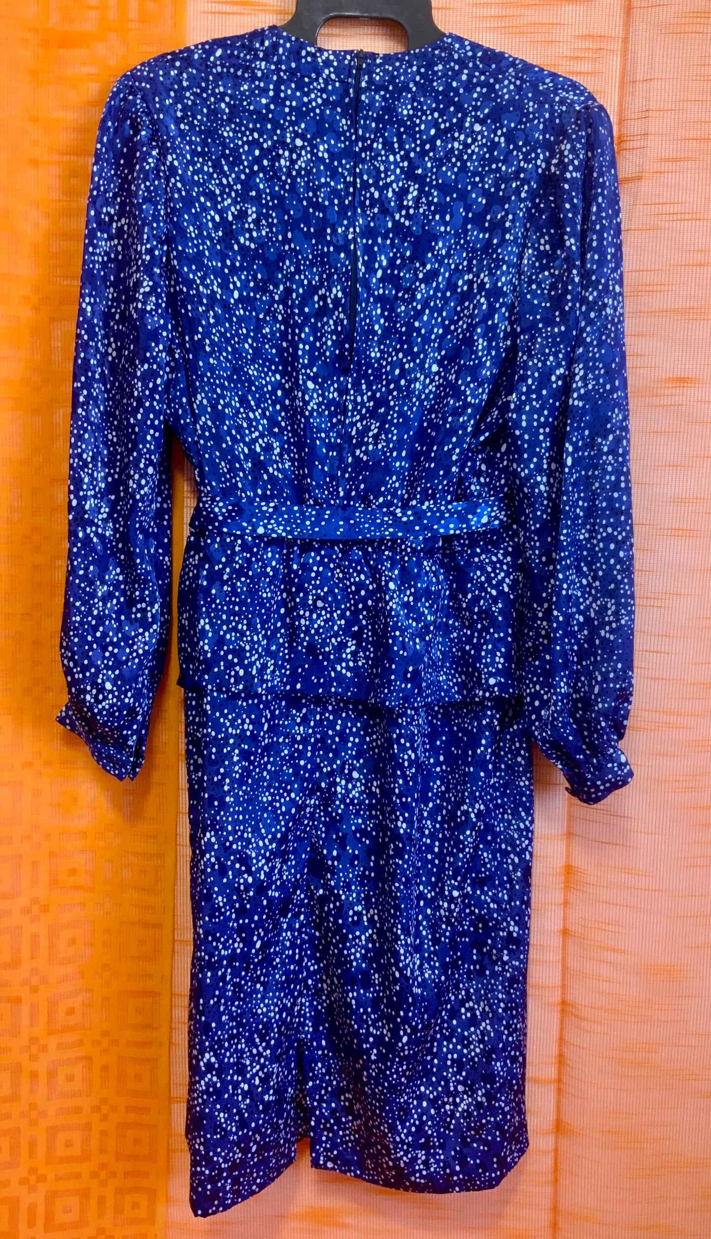 Robe chic de confection main Vintage 1980 petits pois- T42/44