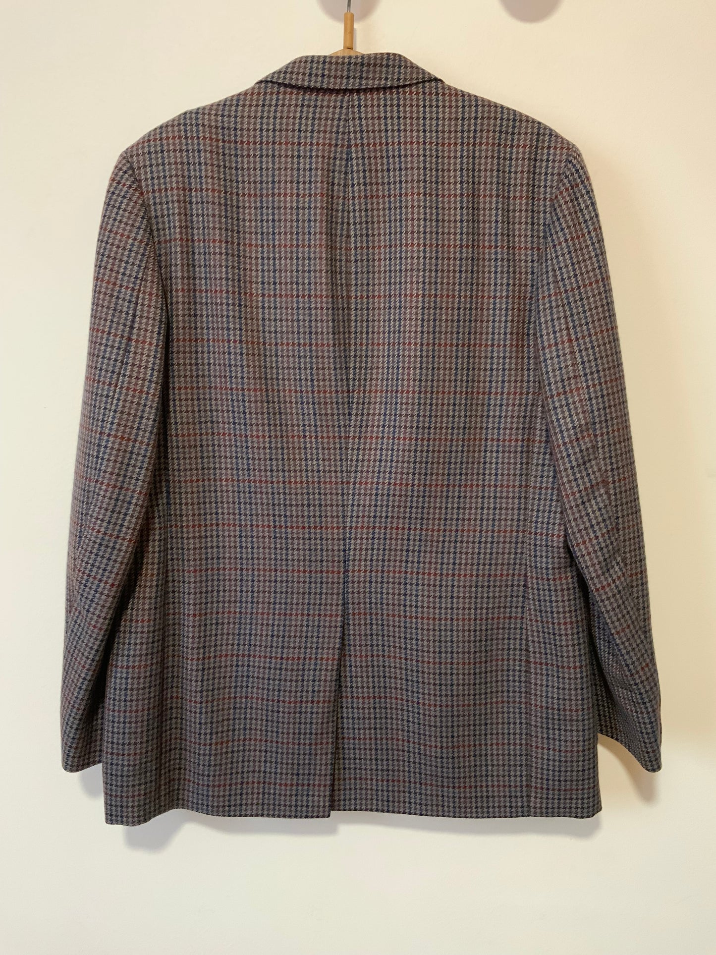 Blazer Laine à carreaux Vintage 1980 Chic Mixte T44