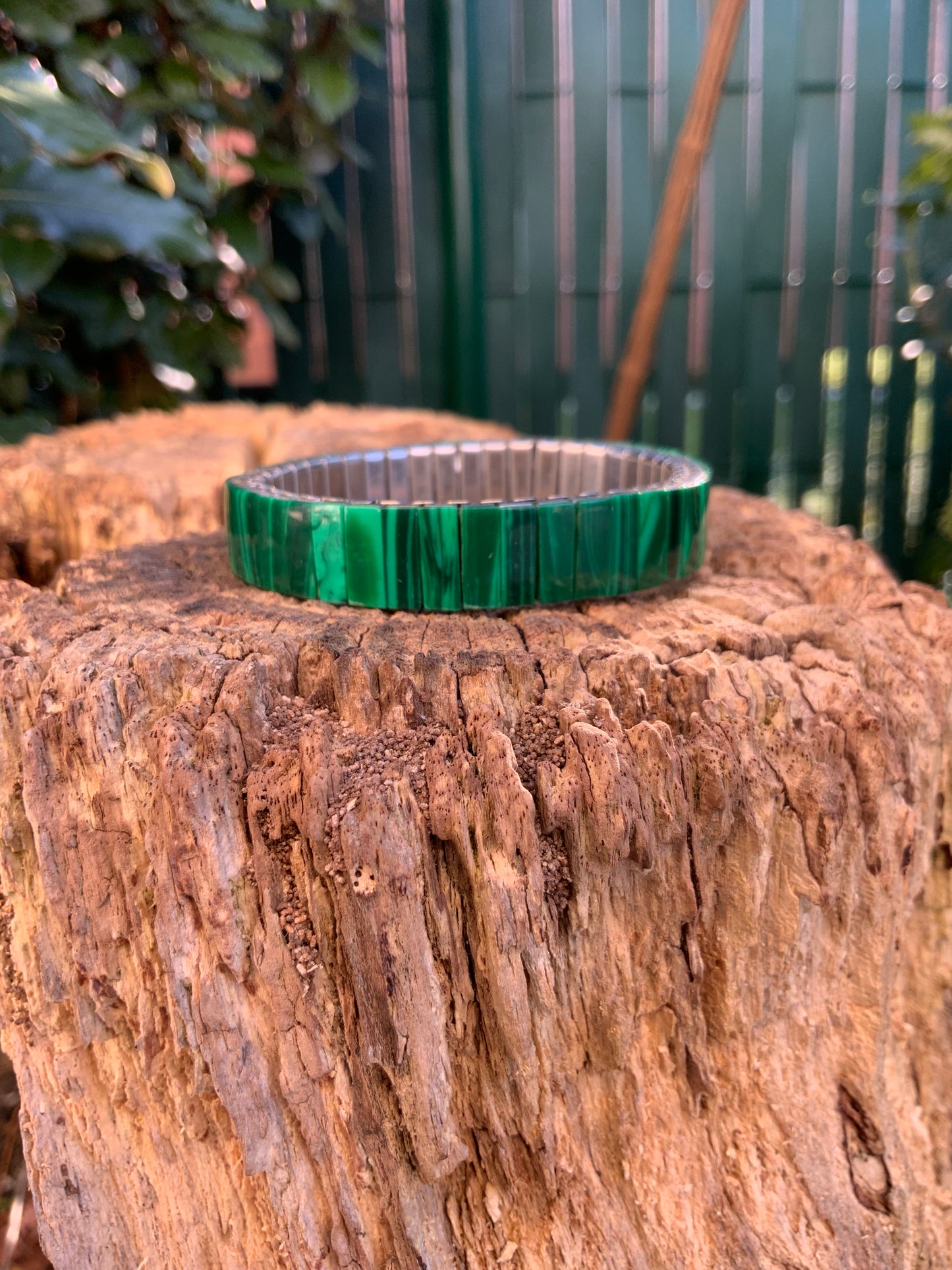Bracelet Vintage Pierres Malachite