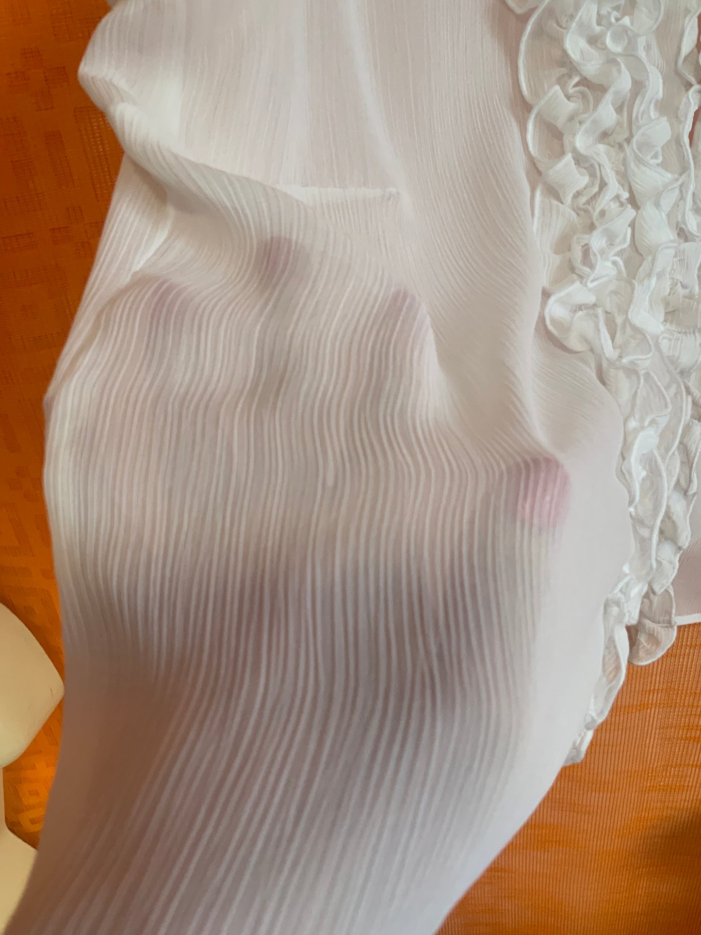Chemisier Frous Frous voile blanc- Vintage 2000- T46