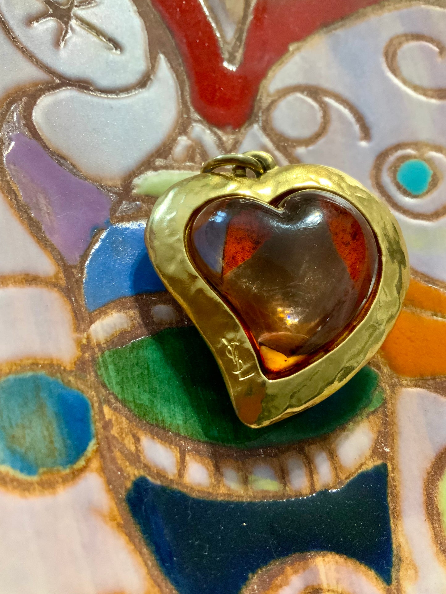 Pendentif Coeur Vintage Yves Saint Laurent Luxe