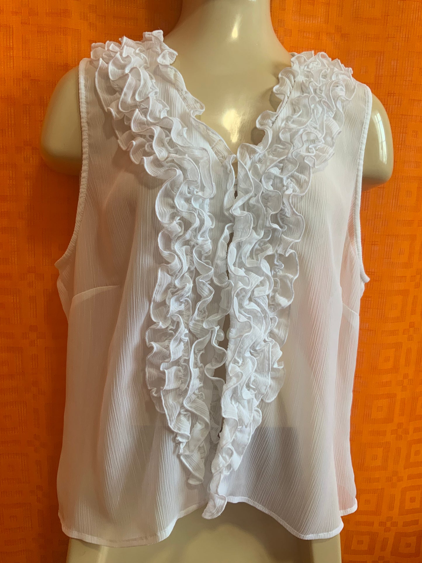 Chemisier Frous Frous voile blanc- Vintage 2000- T46