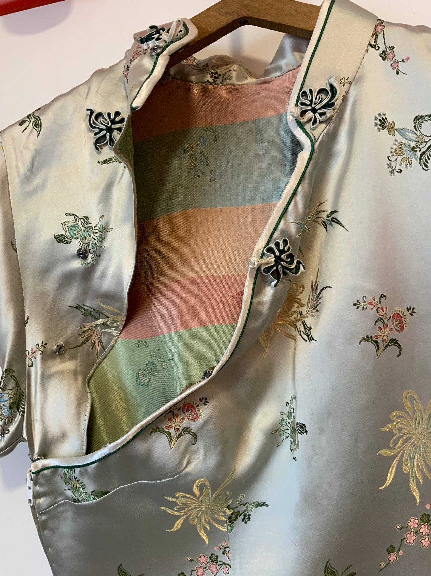 Robe Chinoise Soie Confection Main Vintage- T40/42
