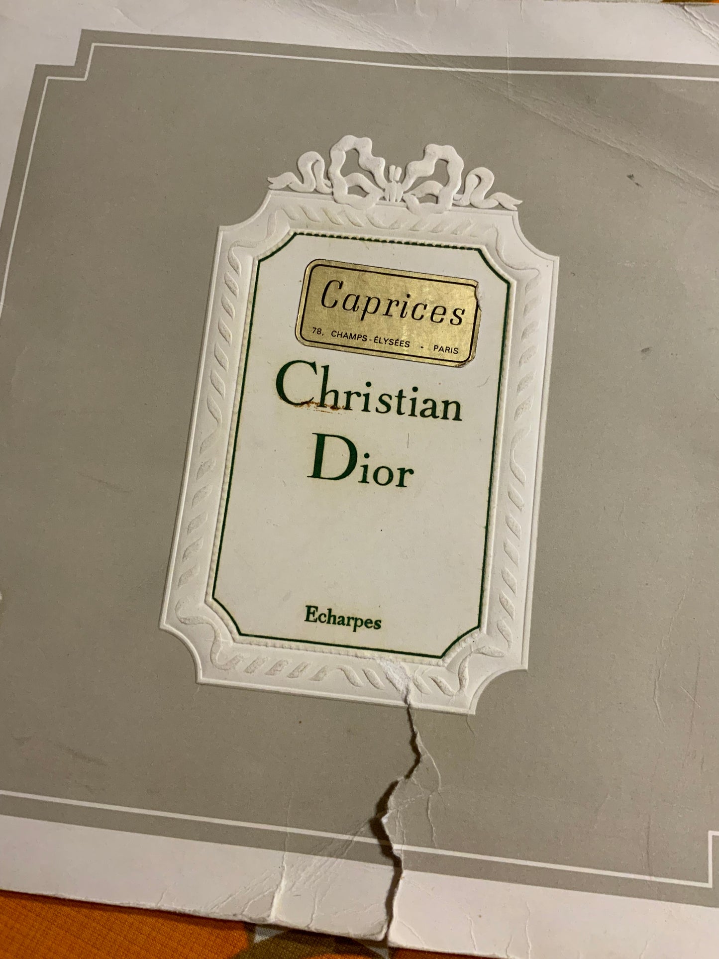 Foulard Carré Soie Christian Dior Ancien