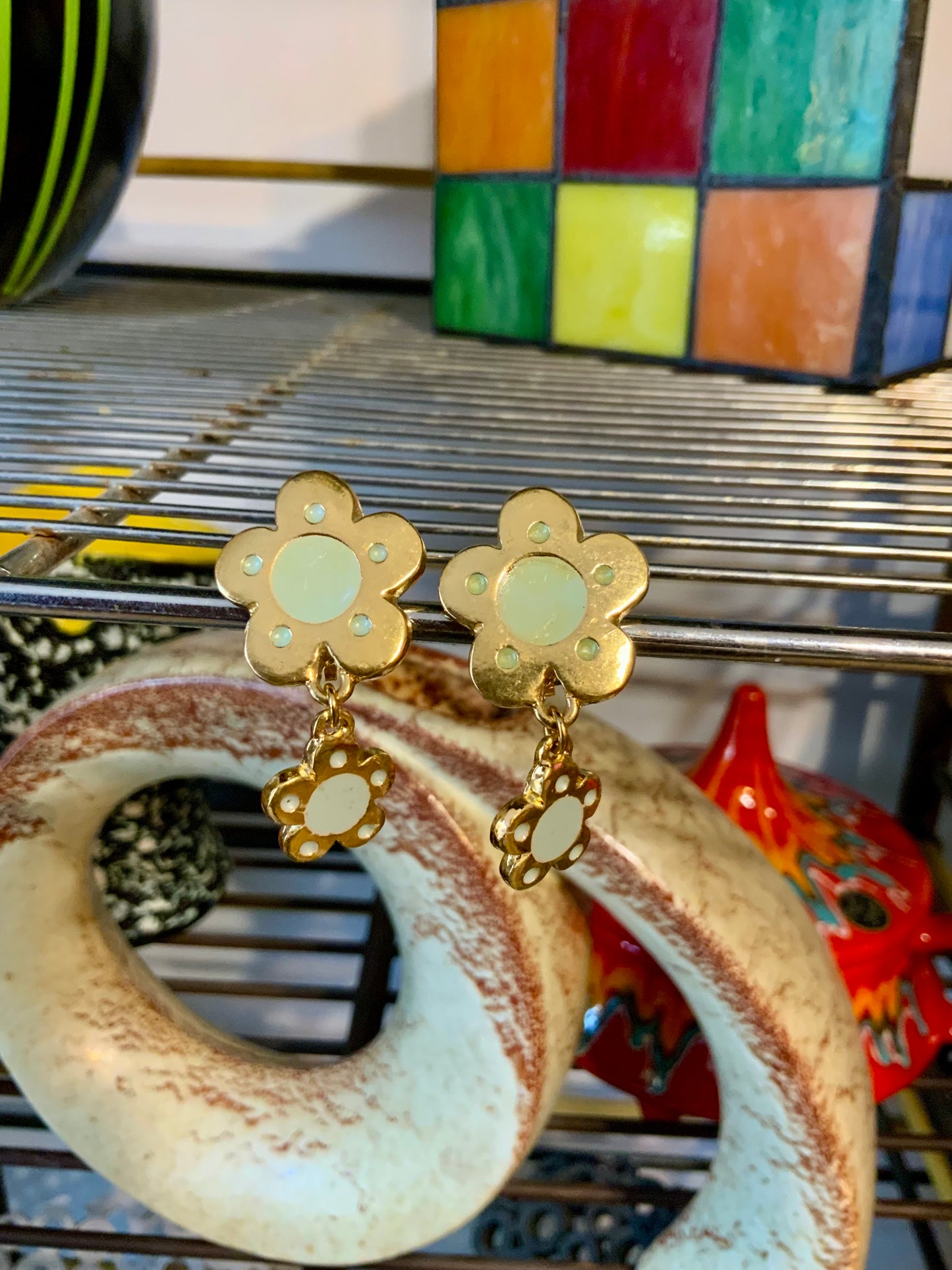 Boucles d’oreilles Fleurs Jacky de G Vintage