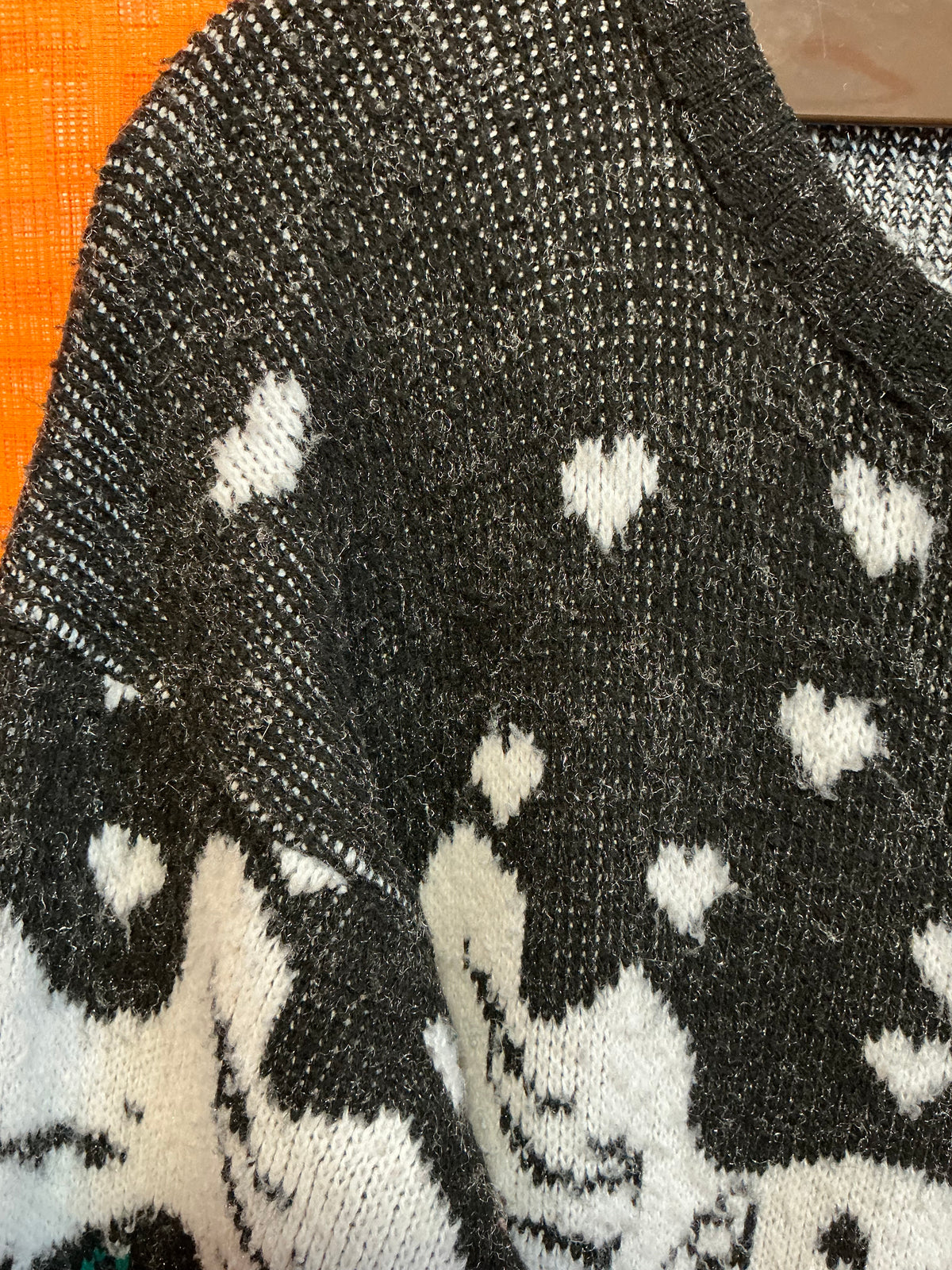Gilet Vintage 1980 Motifs Coeurs - TU