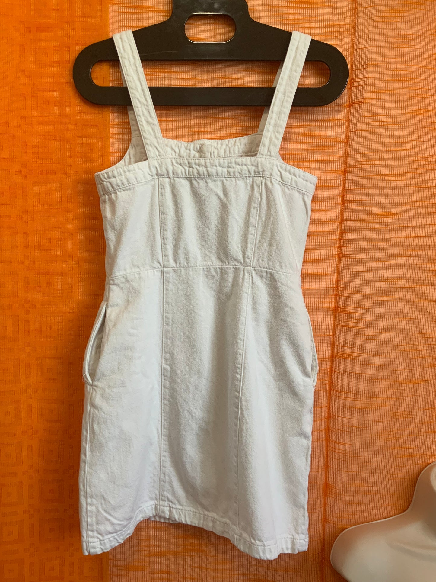 Robe boutonnée Vintage 1990 Denim blanc pur- T34/36