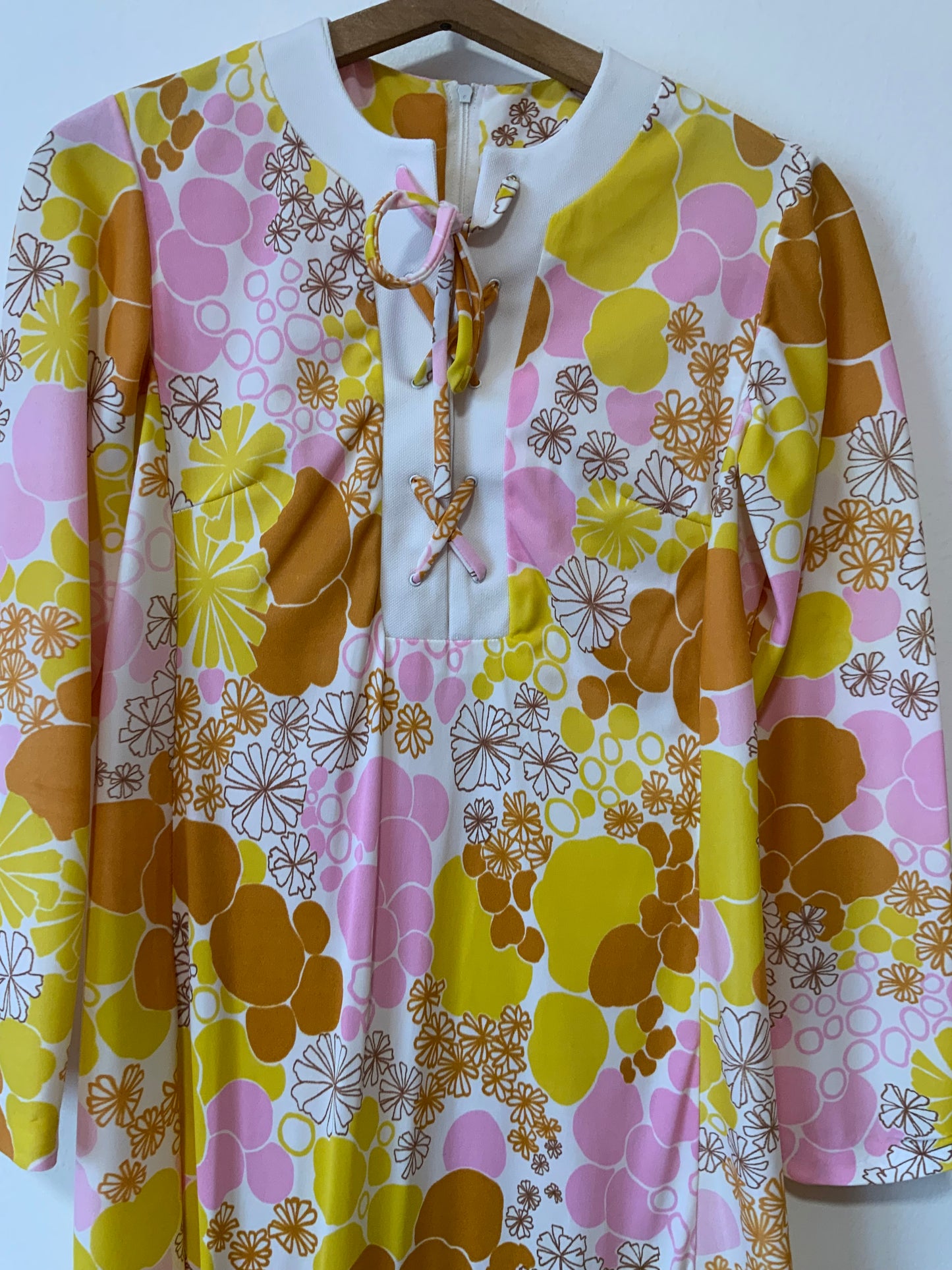 Robe Hippie romantique À fleurs Vintage 1970-T38