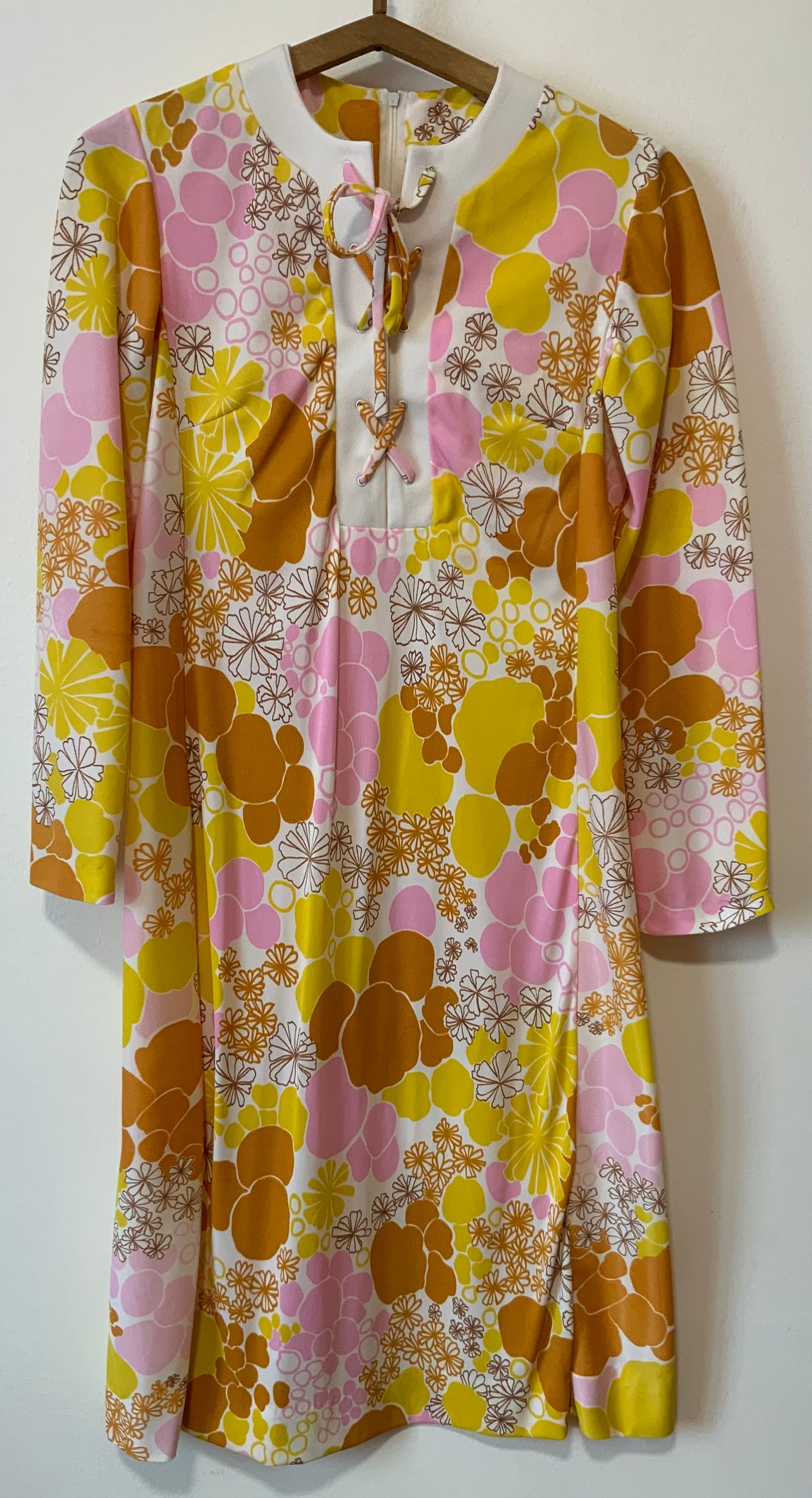 Robe Hippie romantique À fleurs Vintage 1970-T38