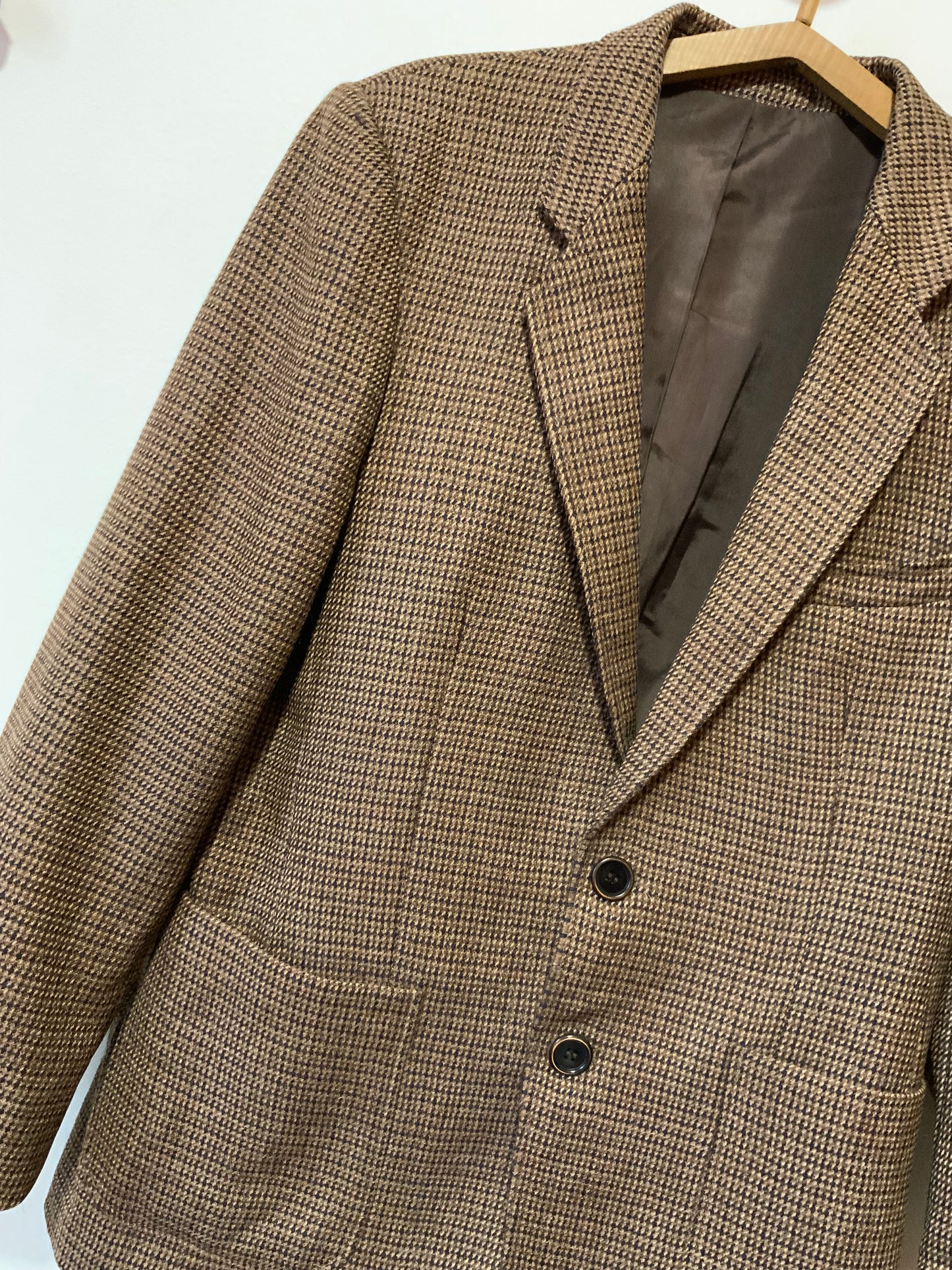Veste Blazer À carreaux Pure Laine Vintage