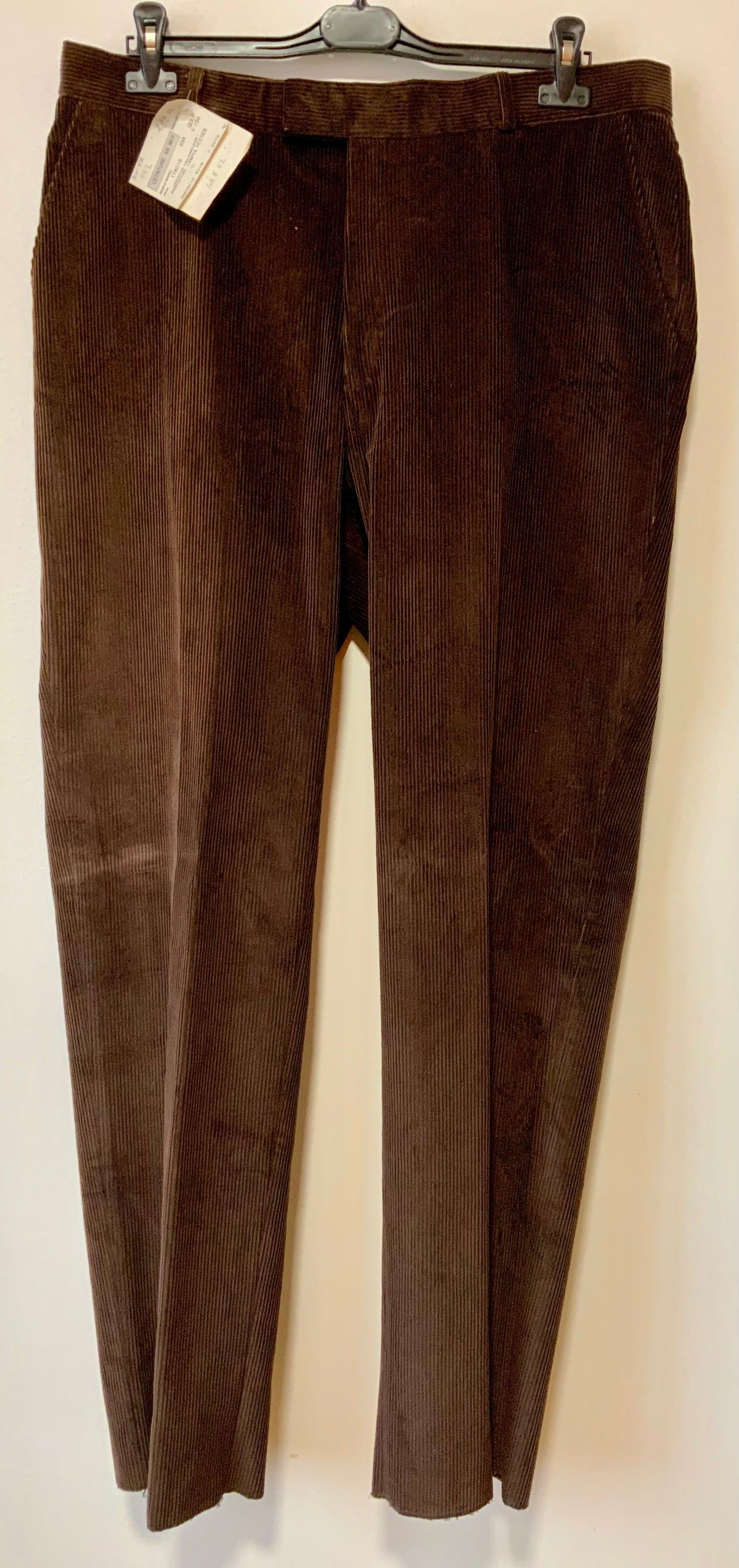 Pantalon Deadstock 80 Vintage velours côtelé Grande taille T48