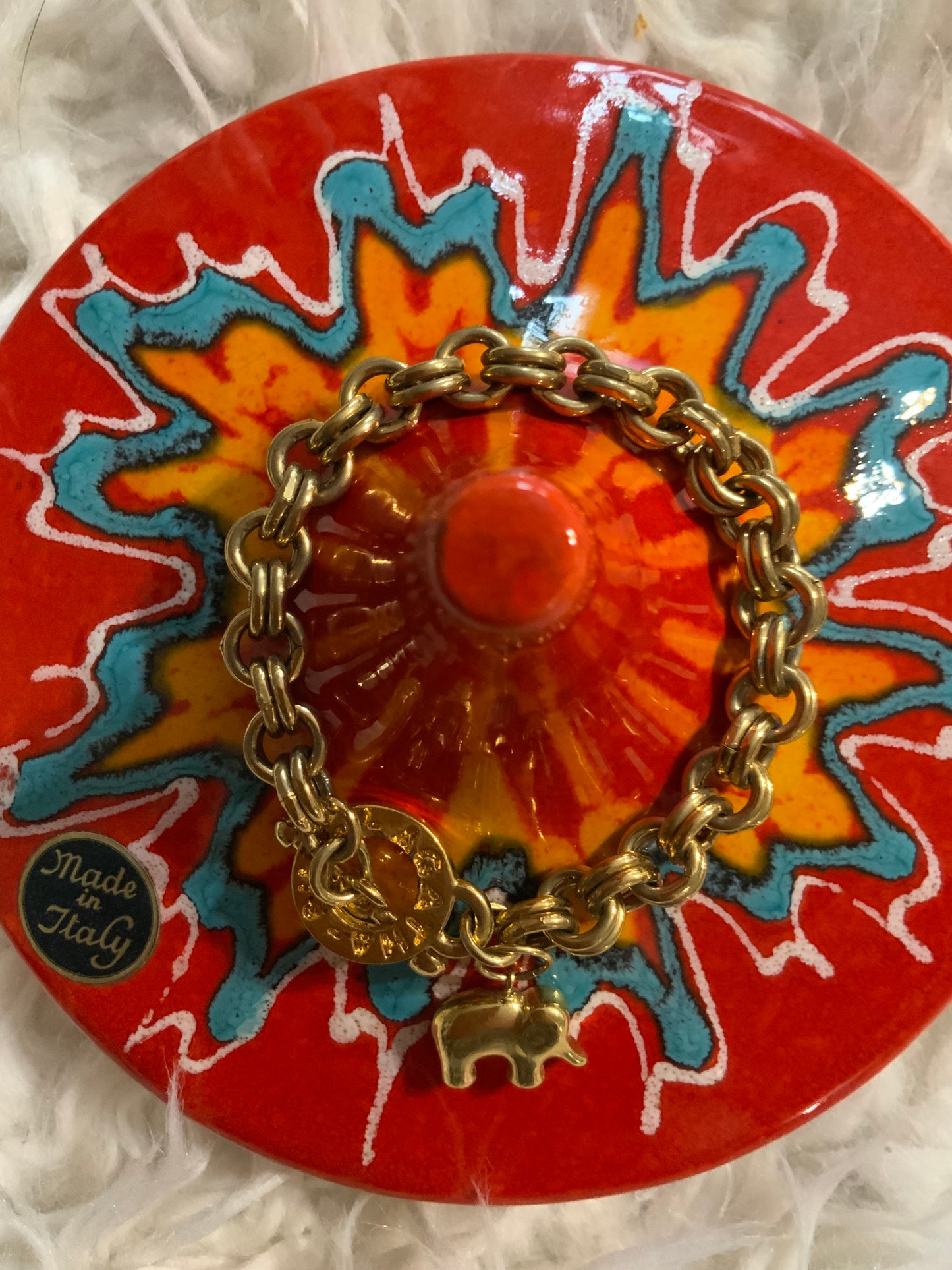 Bracelet Agatha Vintage breloque 1990 Paris France