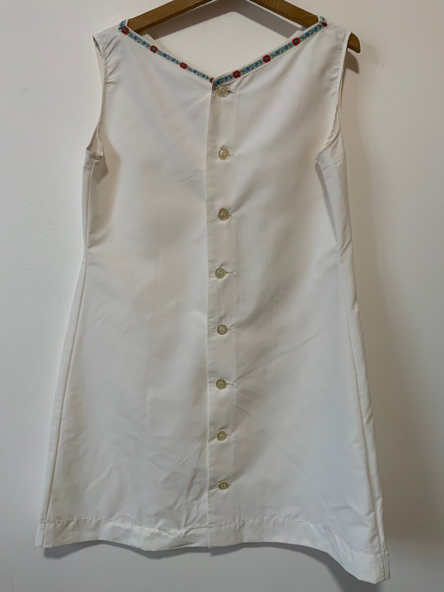 Robe blouse à fleurs Nylon Vintage 1970-T44