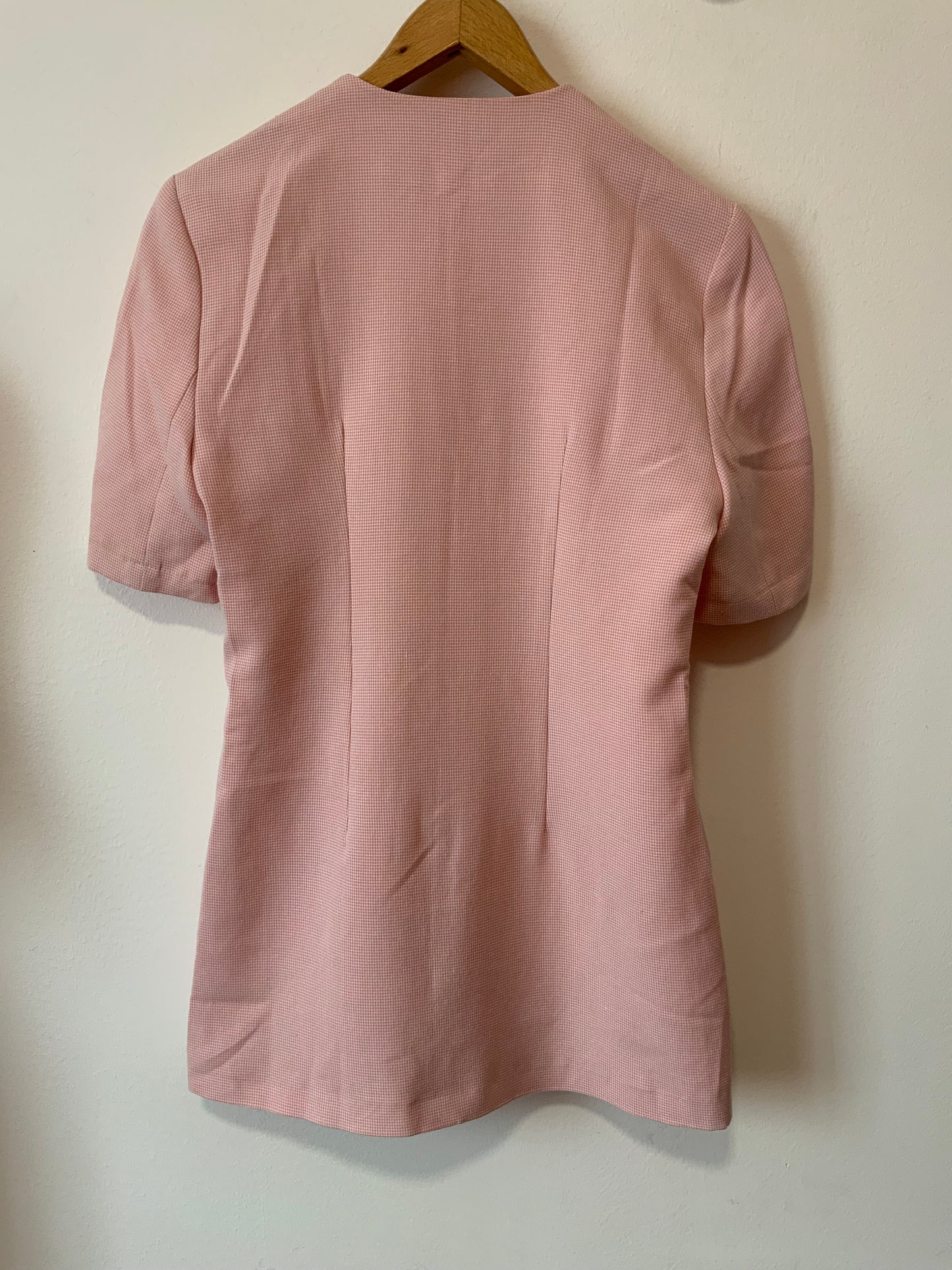 Ensemble Robe et Veste longue Vintage 1990 Carreaux pieds de poule Élégance - T40