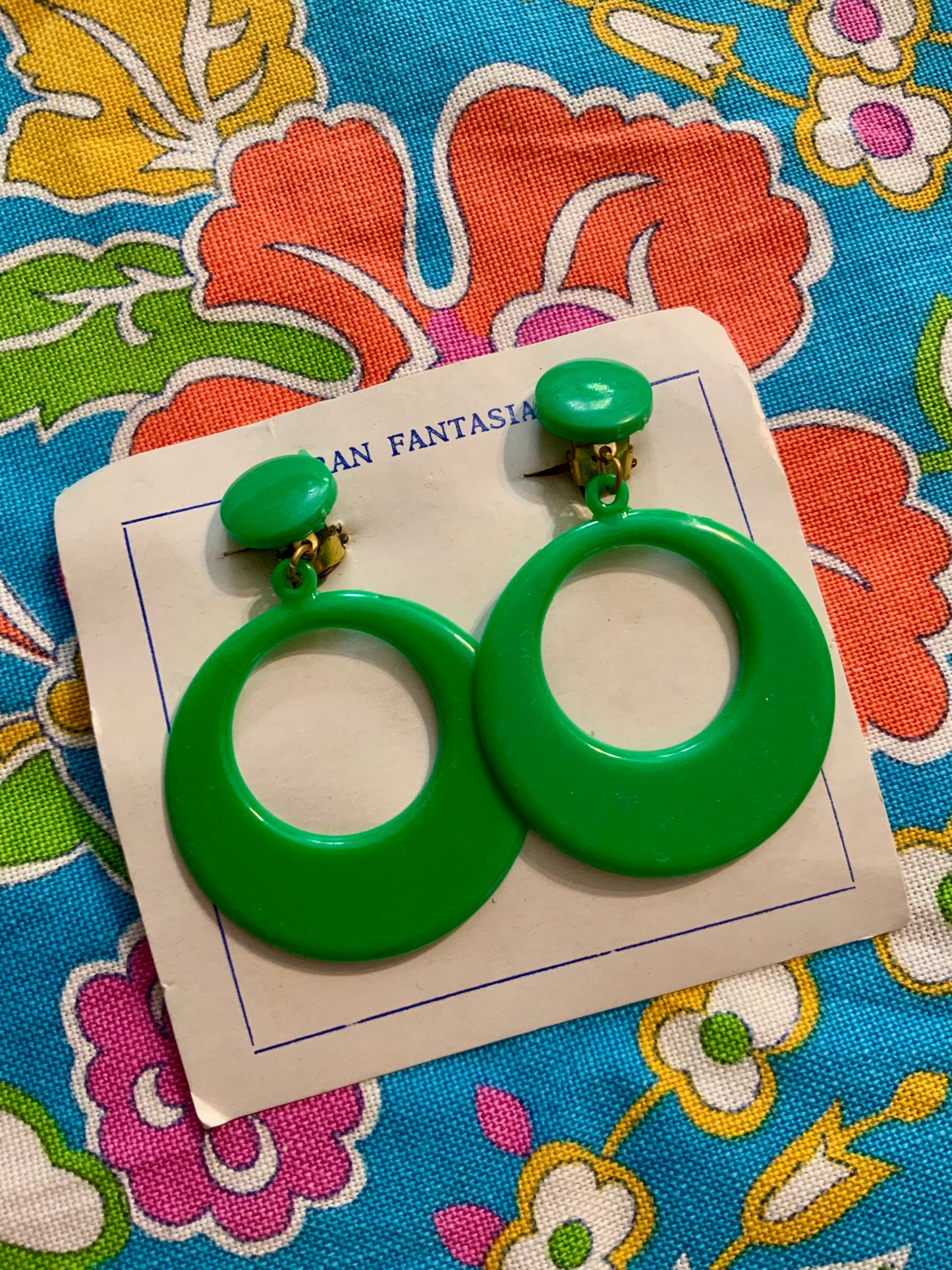 Boucles d’oreilles Créoles Neuves Vintage 1980-
