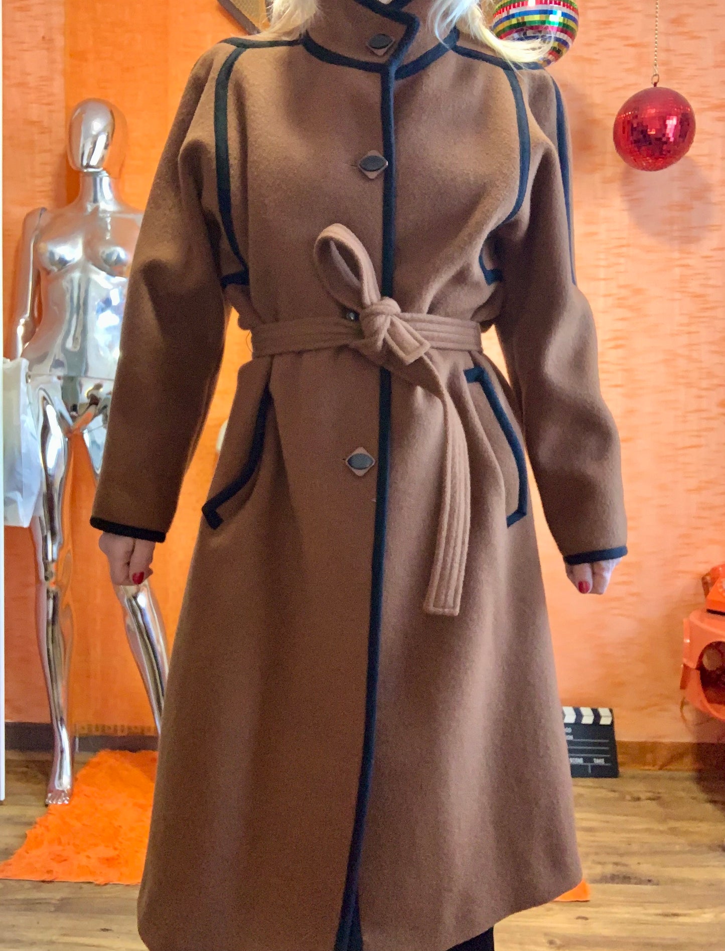 Manteau Trench Vintage 1980 Laine Original  Sublime - T38/40-