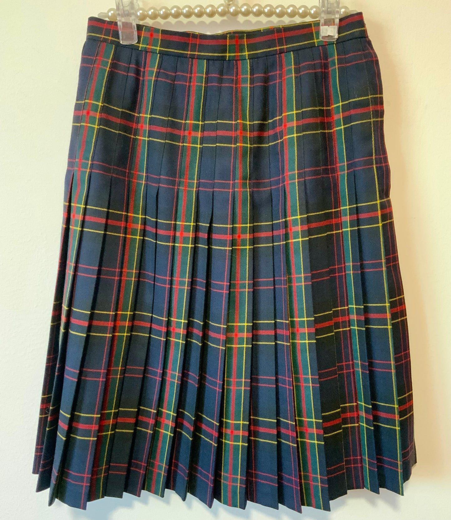 Jupe Plissée confection main carreaux Tartan Vintage 1980- T38