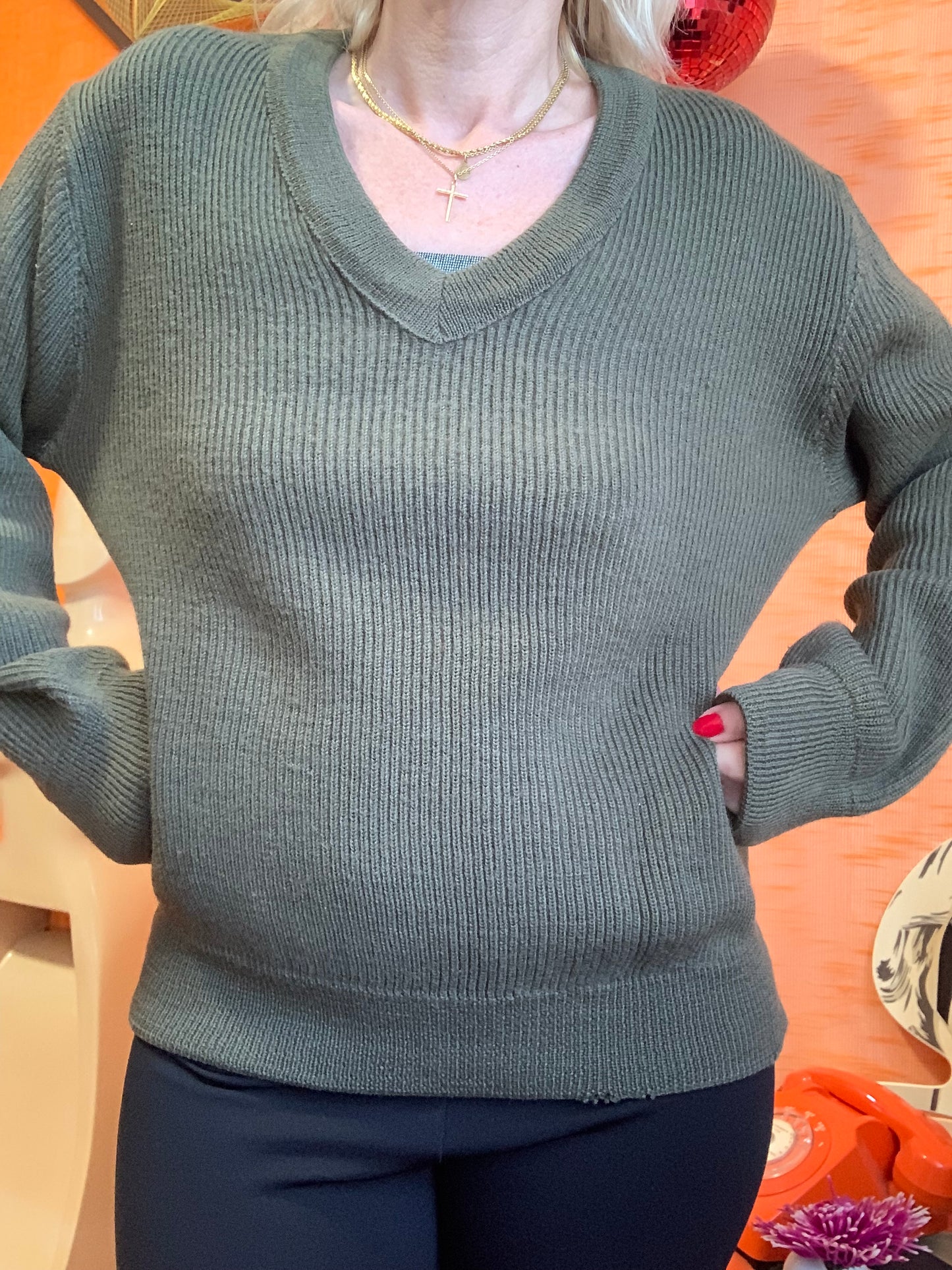 Pull Armée 1979 Vintage Laine -T44