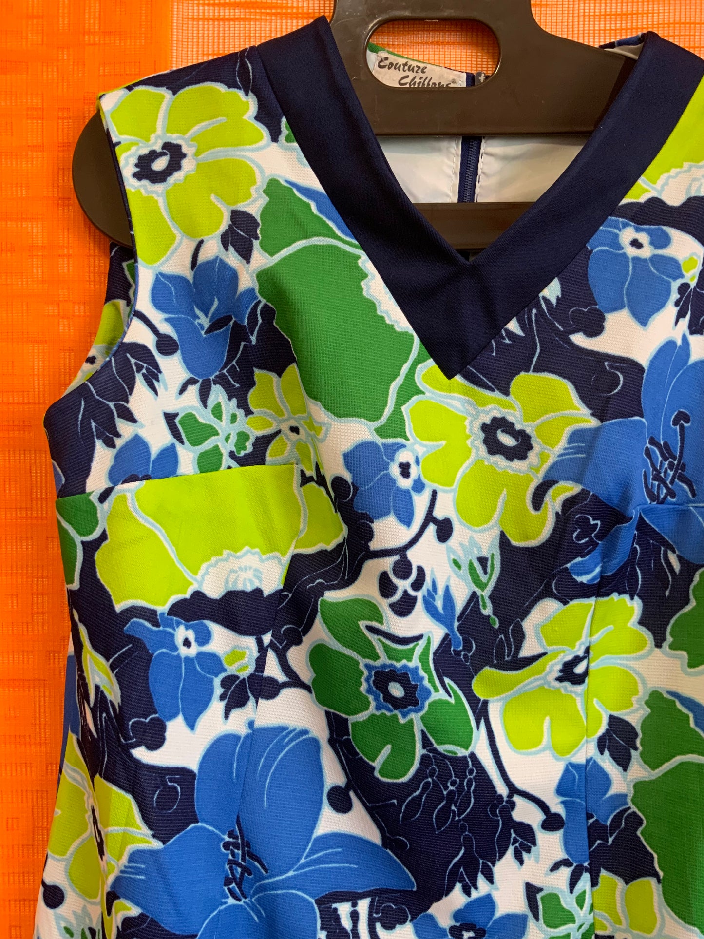 Robe a fleurs Vintage 1970 Confection main- T50