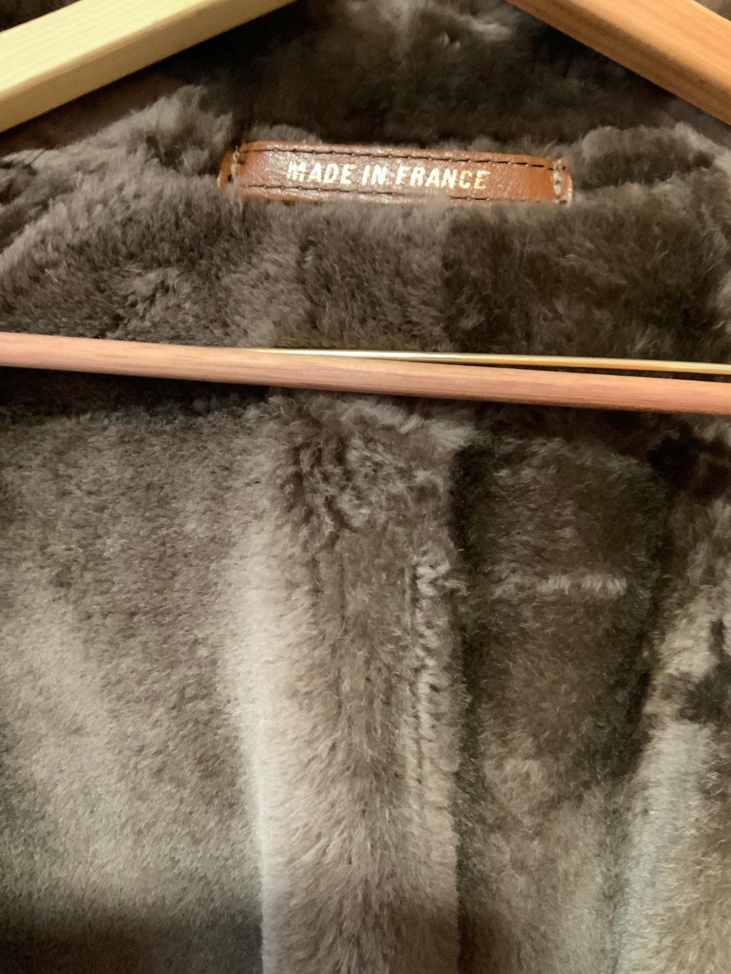 Trench Cuir Peau Lainée Vintage France Jekel 1980