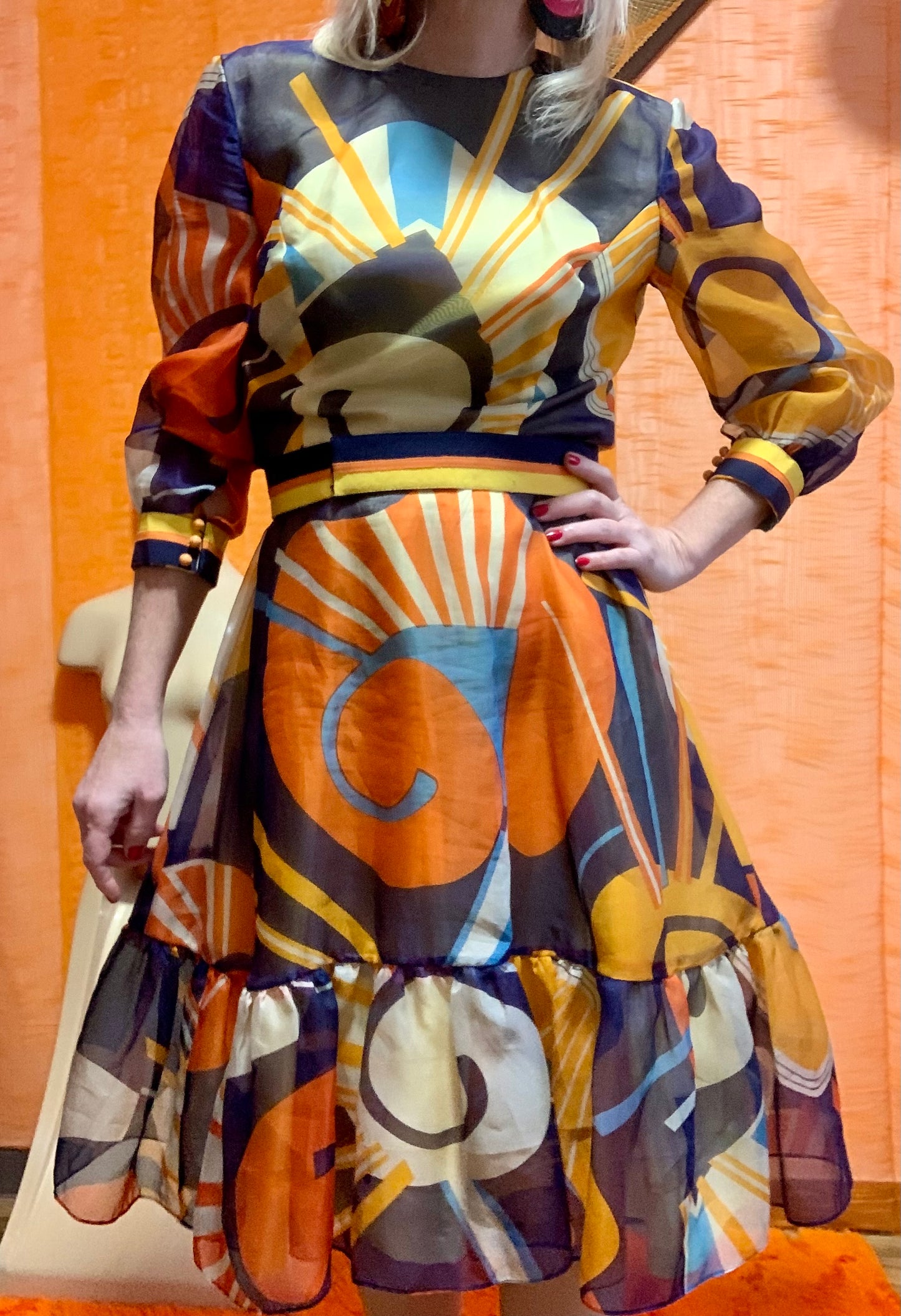 Fabuleuse Robe Confection main Seventies Vintage - T38