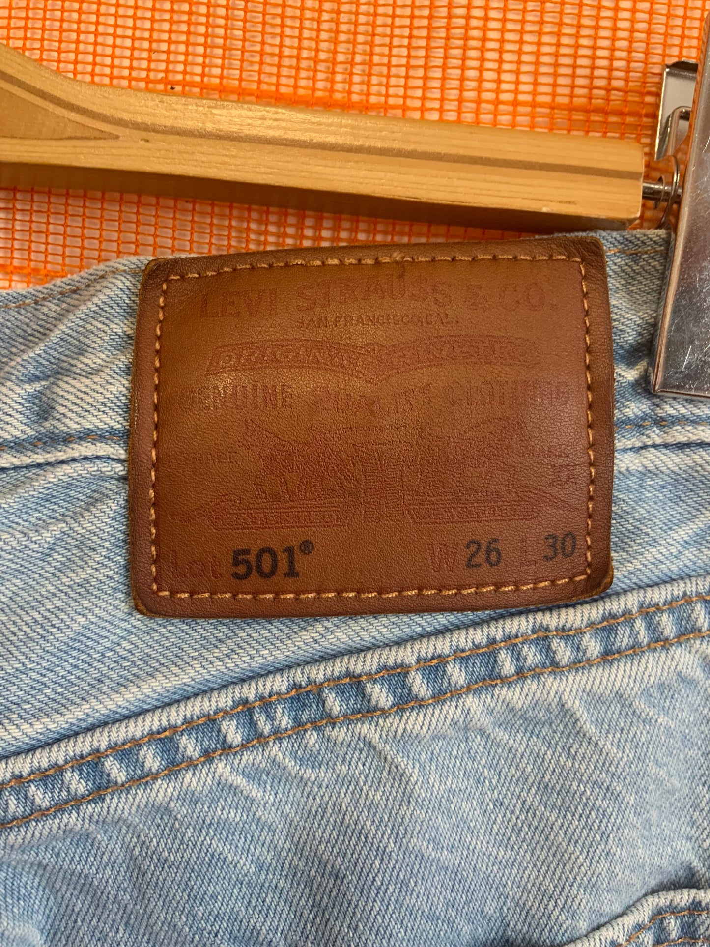 Jean Levi’s 501 denim bleu clair-T34