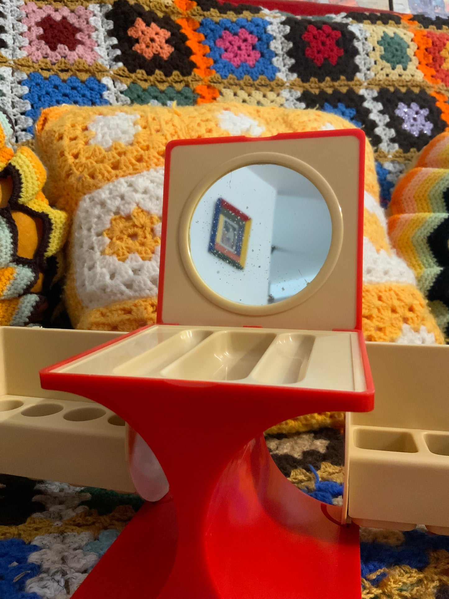 Beauty Case Orange Vintage 1970