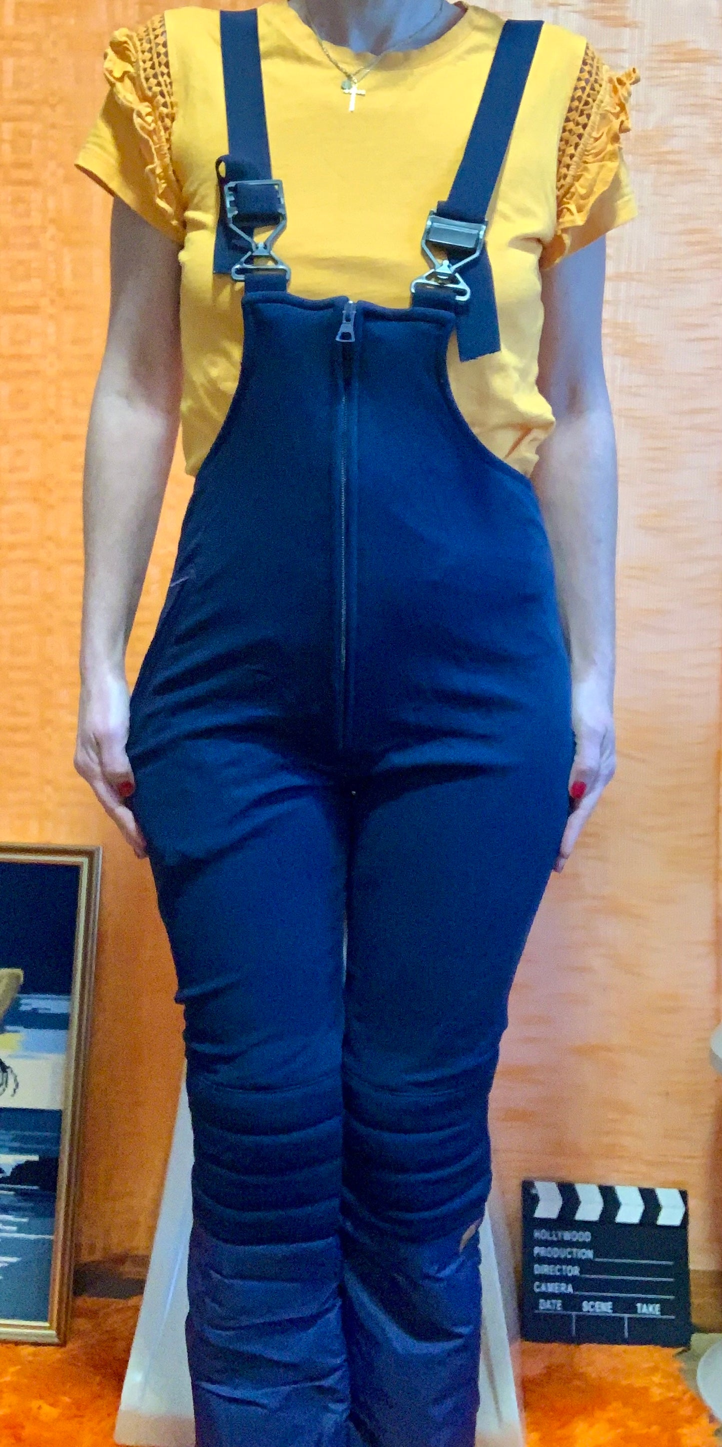 Salopette de ski Fuseau avec renforts Sports d’hiver 1970/80 France Vintage