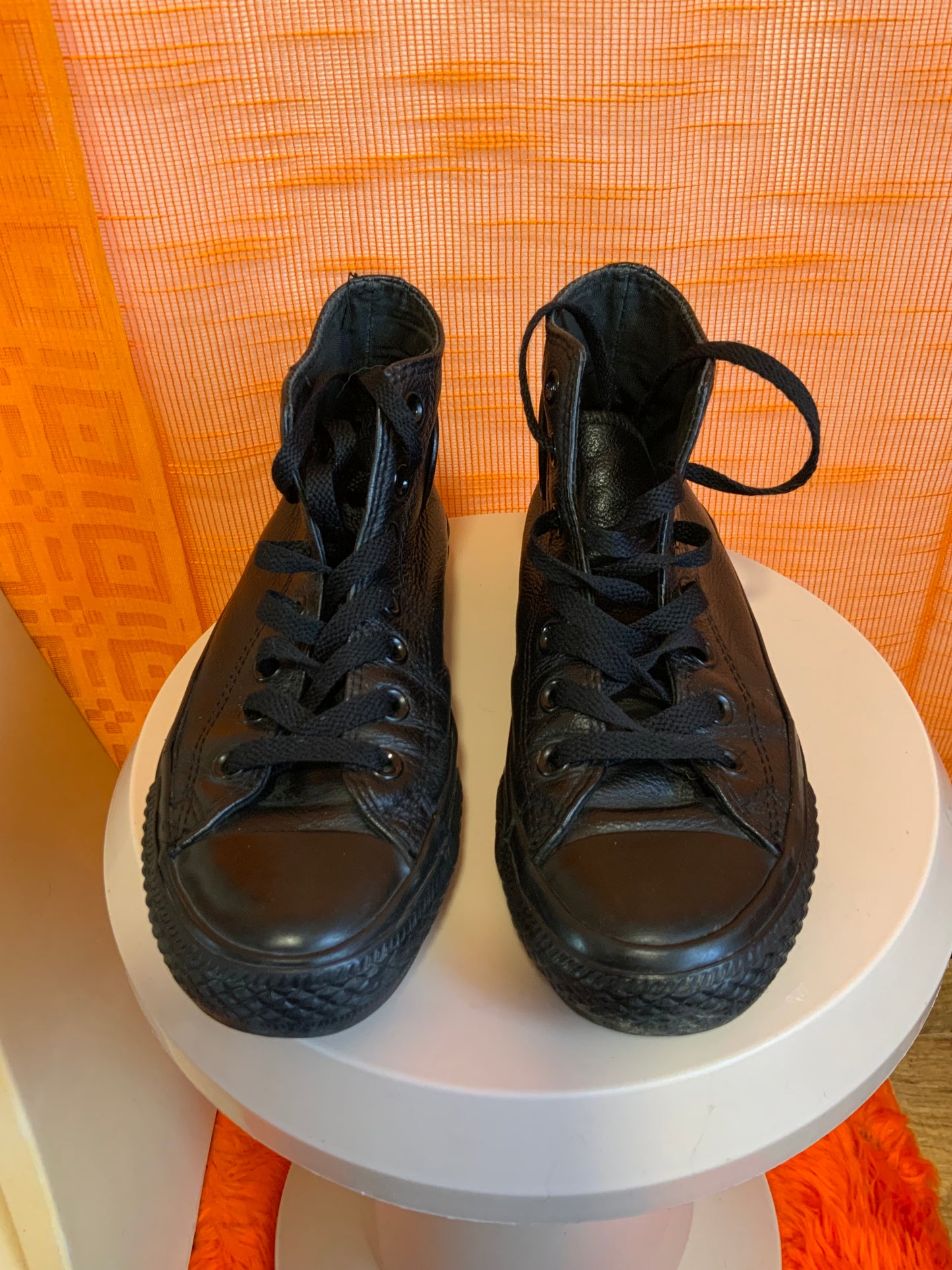 Baskets Converses All Star Montantes Vintage 2000’ Cuir noir- T37