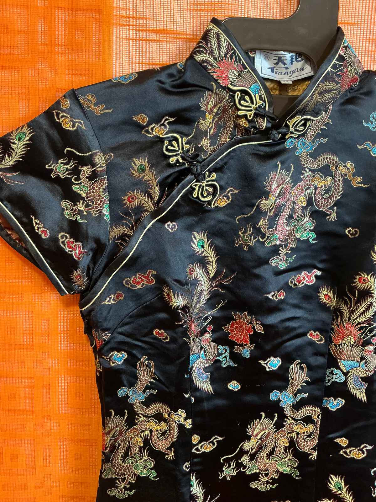 Robe Chinoise Pure Soie Vintage 1980/90-T36