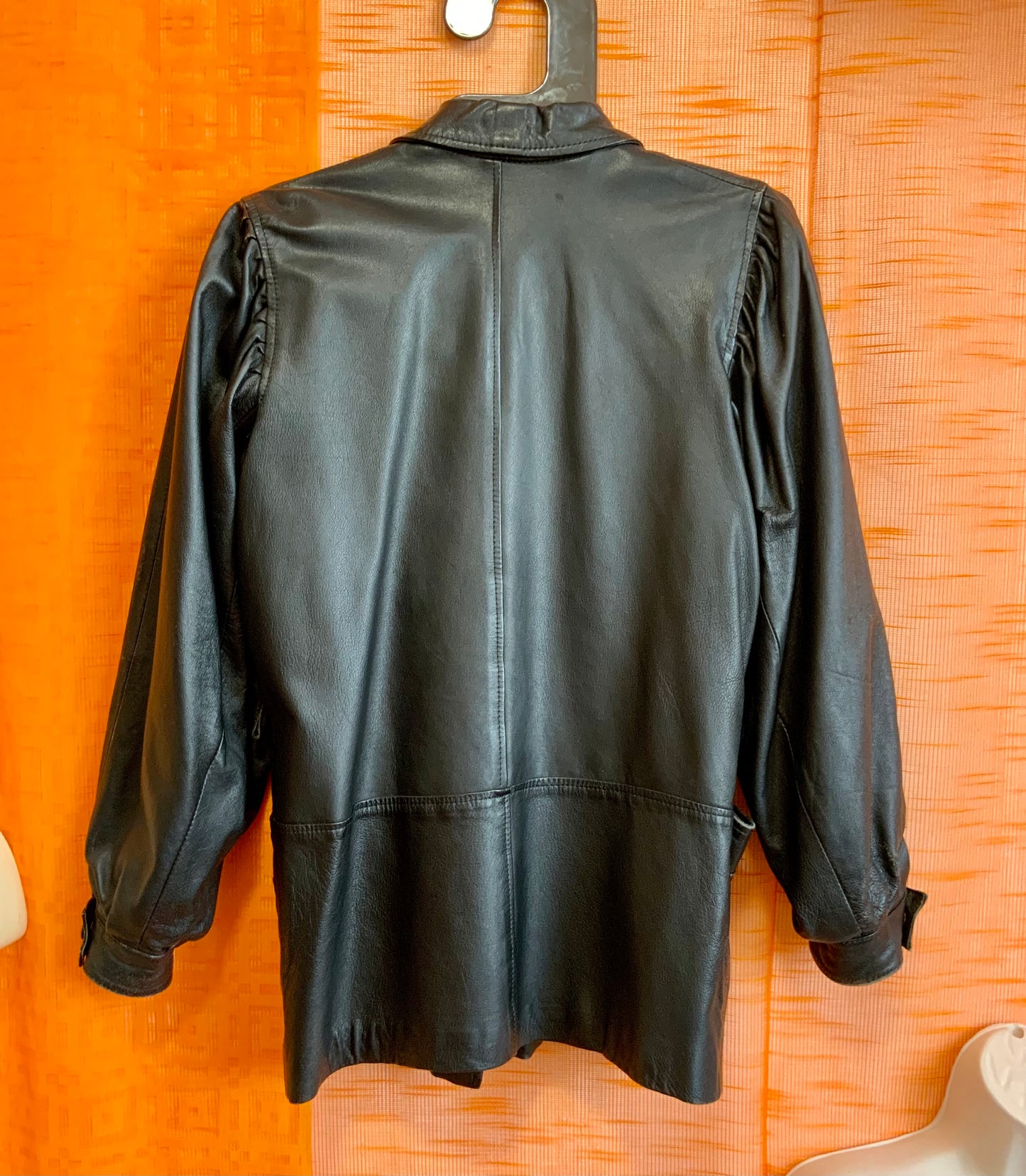 Veste cuir Vintage 1980 Élégance - T42