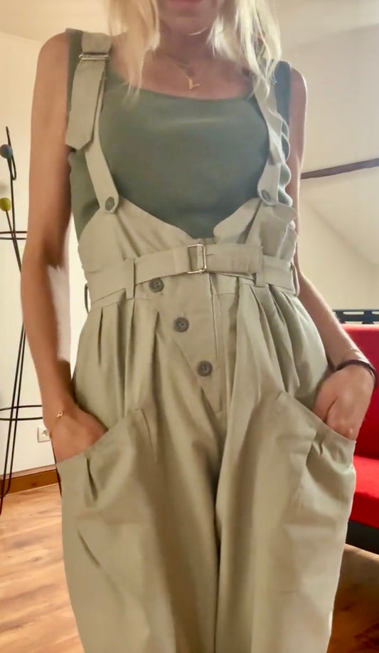 Salopette Originale Mode Vintage 1980- T38