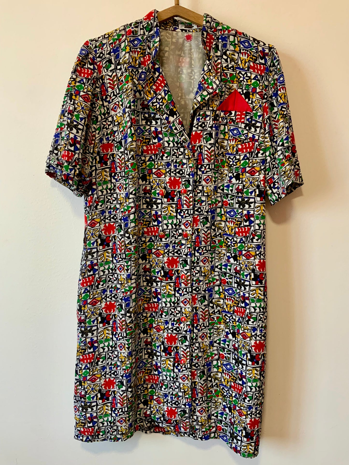 Robe Élégante boutonnée Vintage 1990- T42.