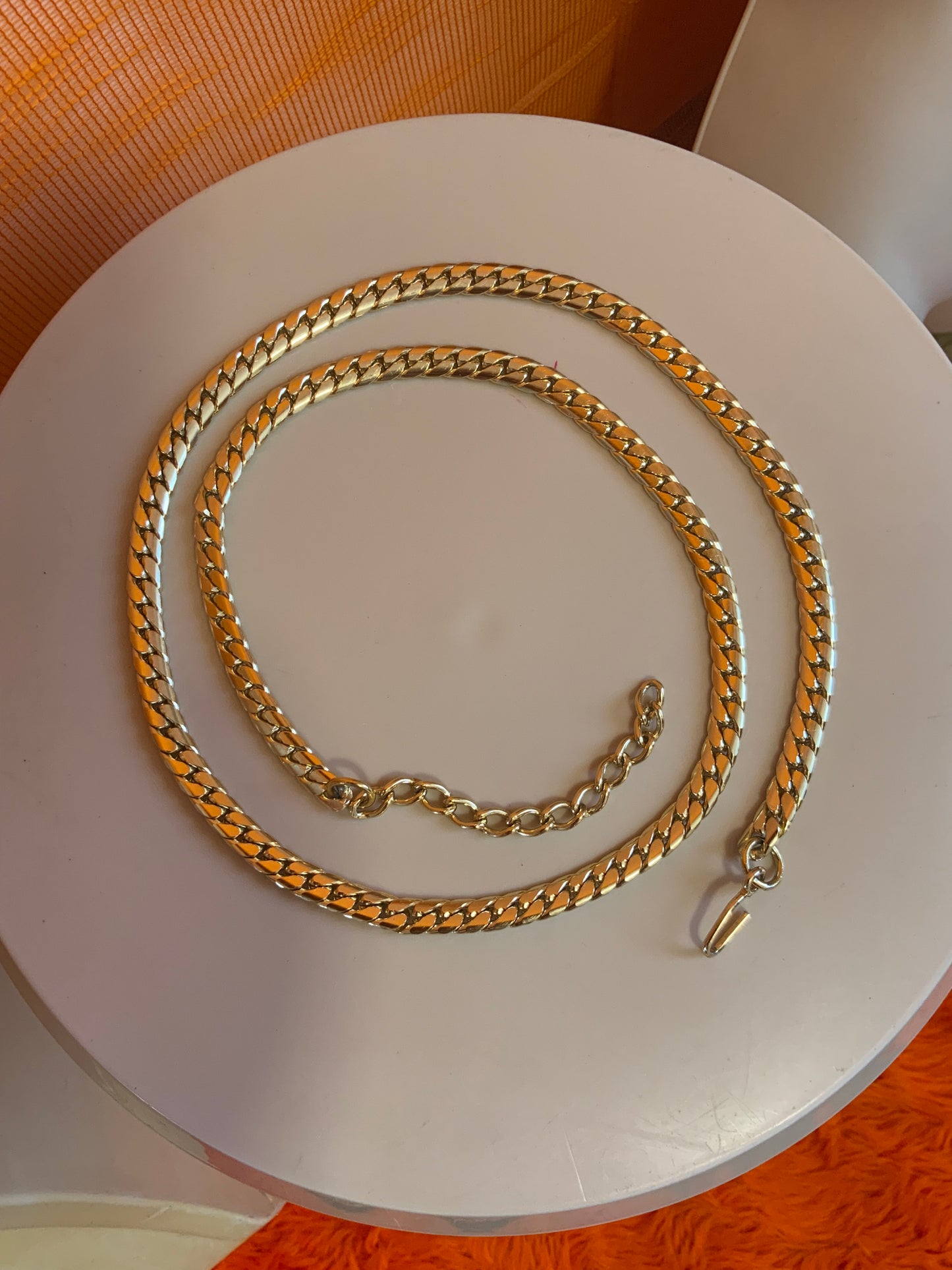 Jolie ceinture chaine ajustable mailles plates- TU