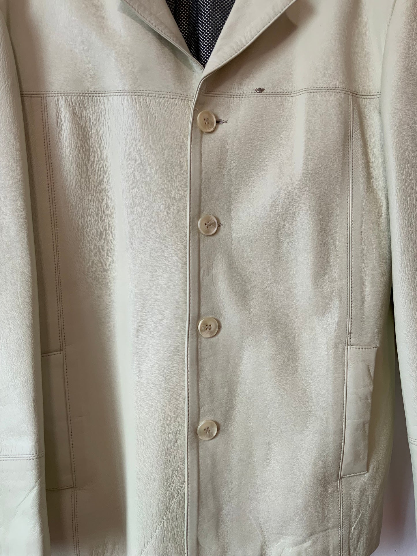 Veste Cuir originale Giorgio Armani Vintage - T50
