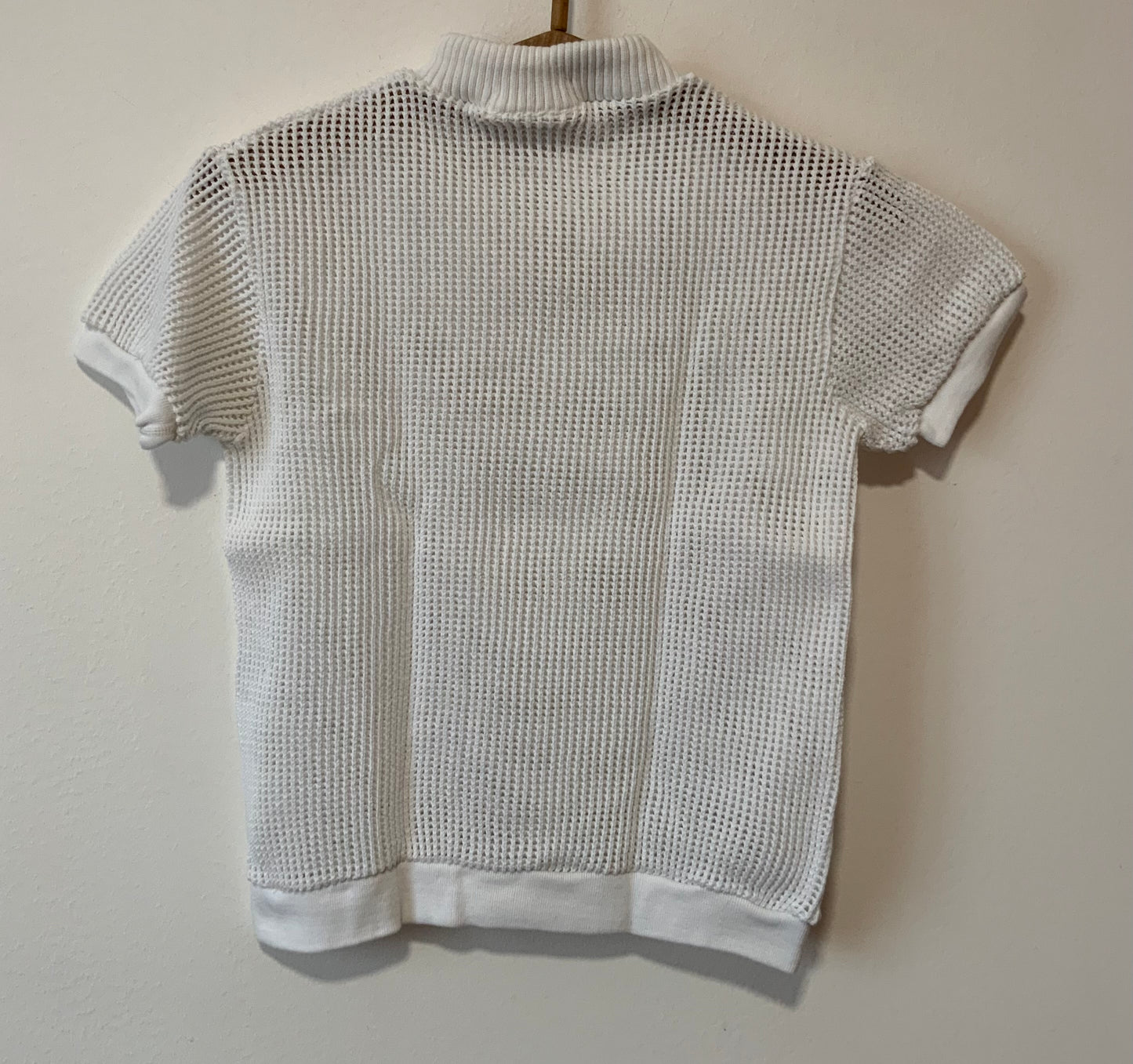 T shirt Ajouré Blanc Vintage neuf 1970- T36