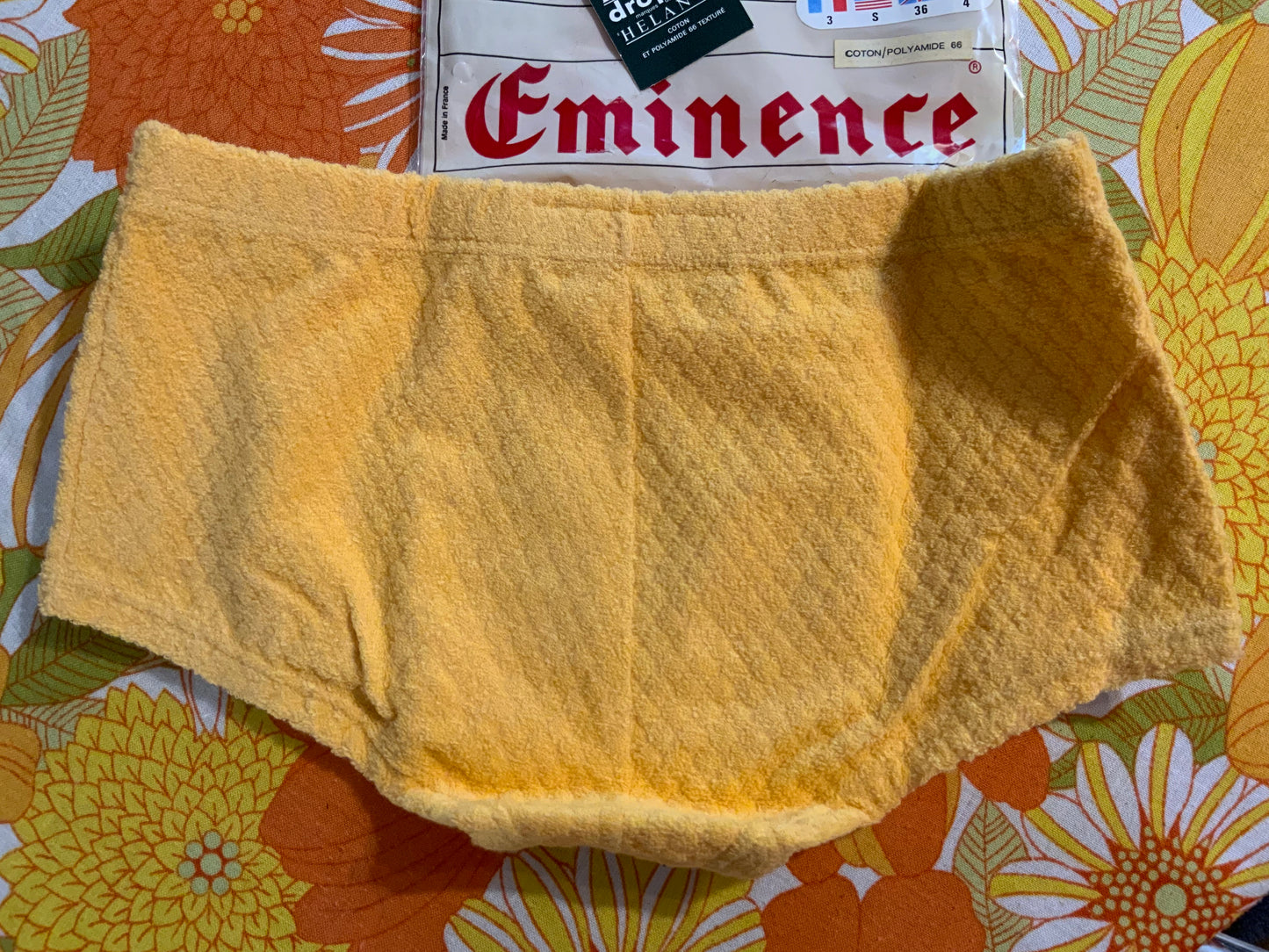 Culotte Shorty Eponge Deadstock 1970 France Éminence - T38 maxi.