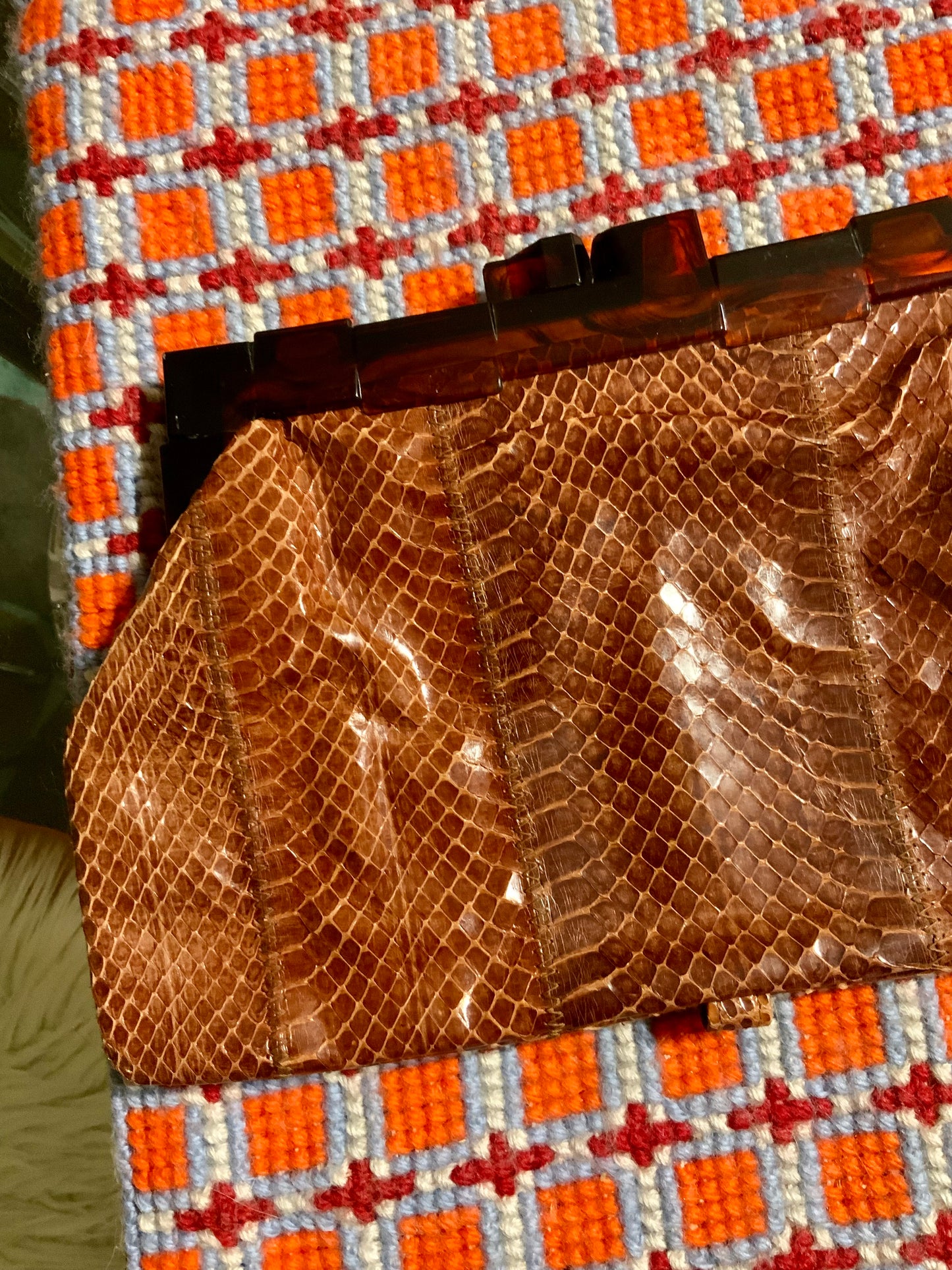 Pochette avec lien Python Vintage Années 60
