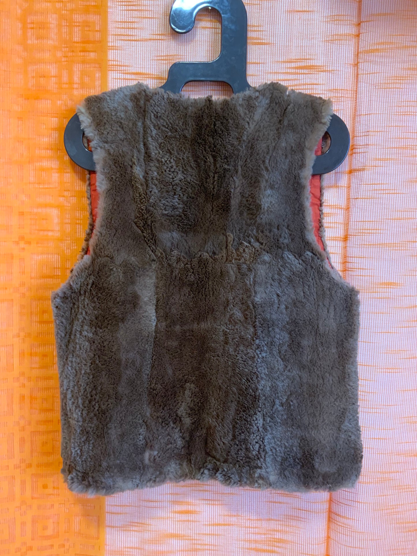 Gilet sans manche fait main 1970 Fourrure-