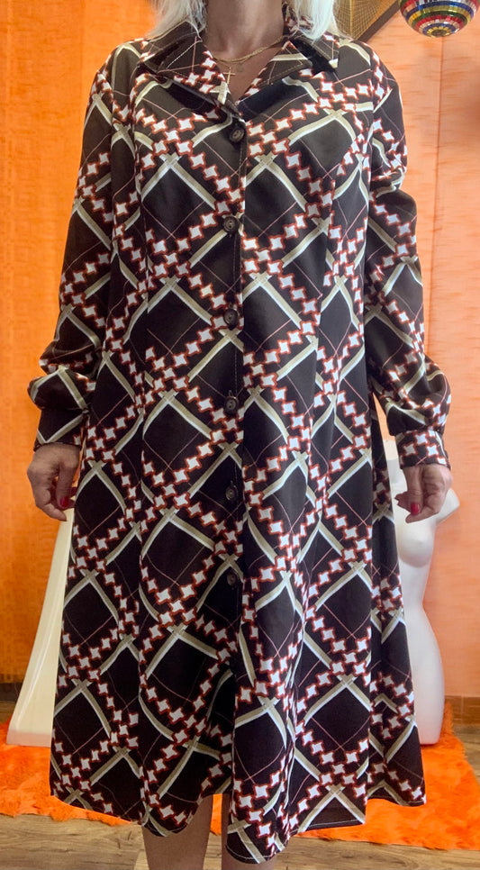 Robe de création Vintage 1980 Pelle à tartes-T46