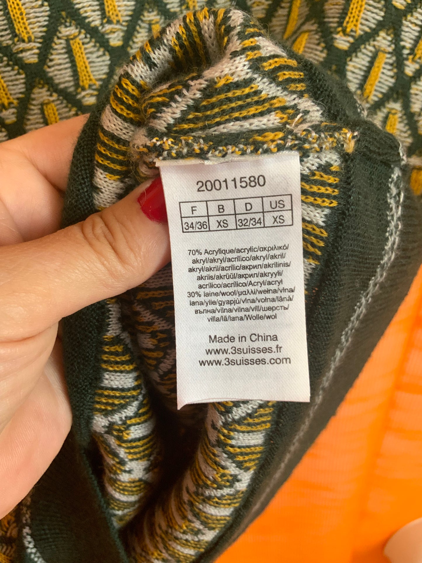 Ensemble Vintage 2000’ Jupe droite et son pull Laine - T34/36
