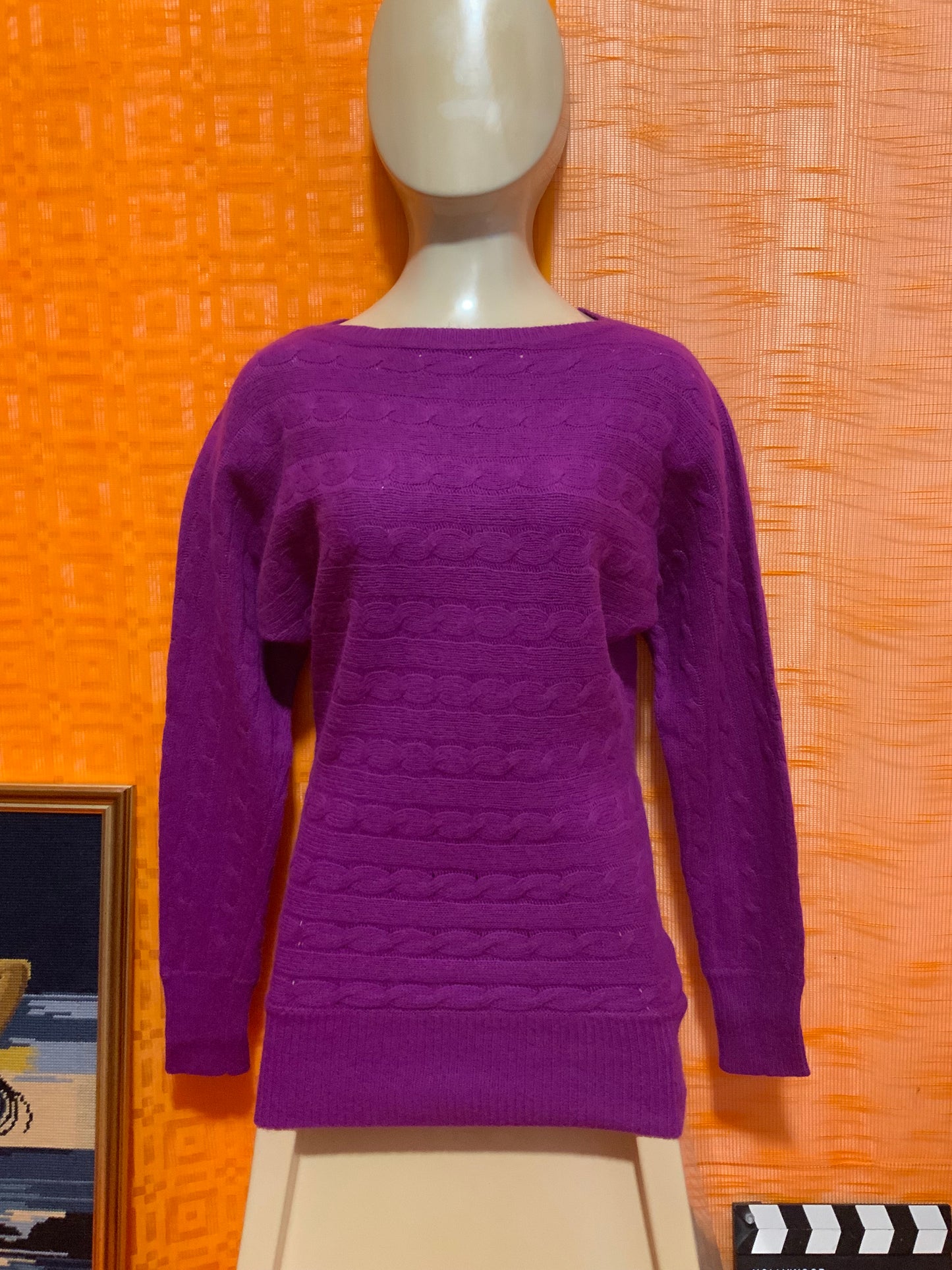 Pull Fuchsia à torsades Ralph Lauren