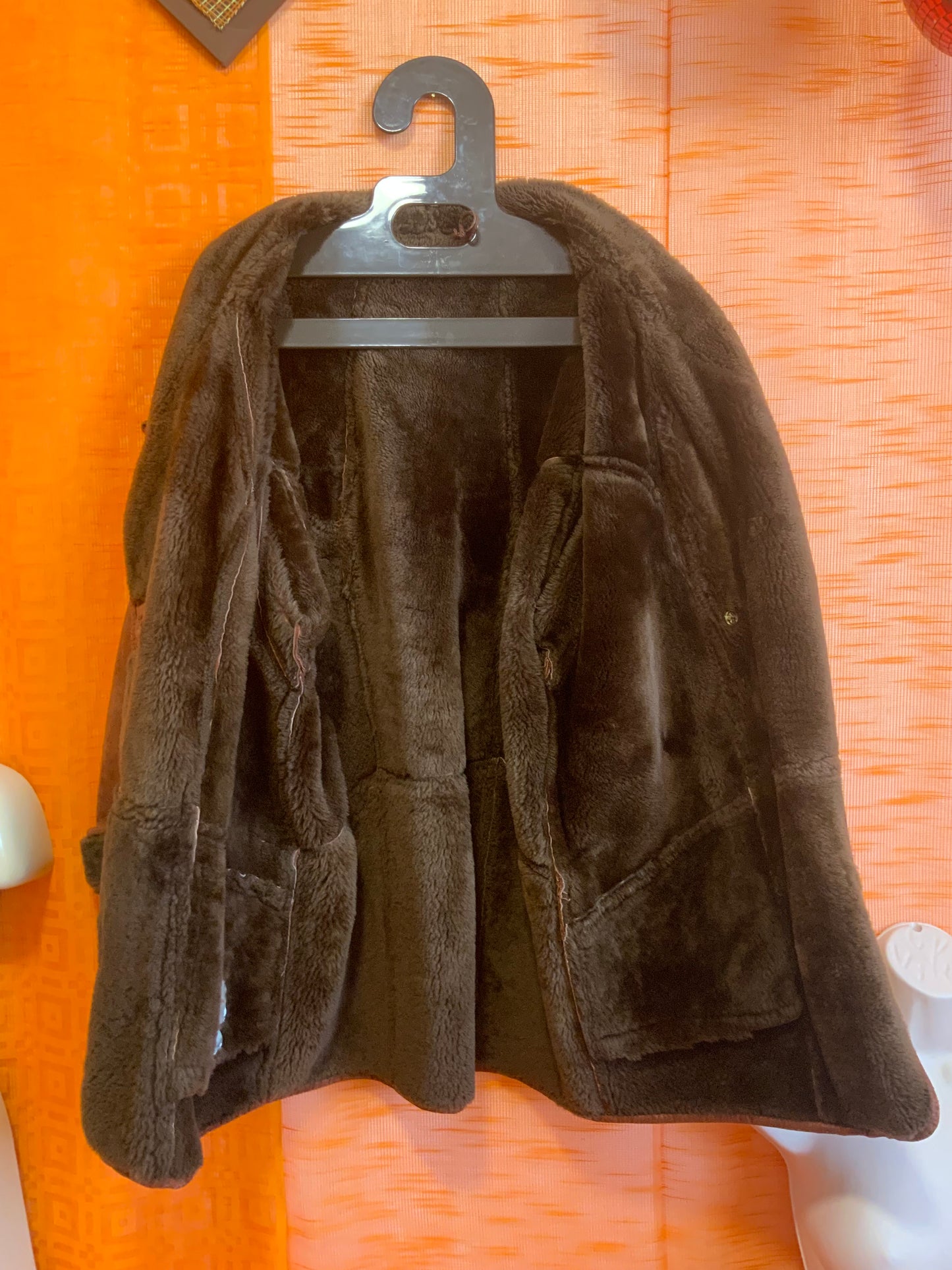 Manteau Cuir Daim Haut de gamme Vintage- T44/46.