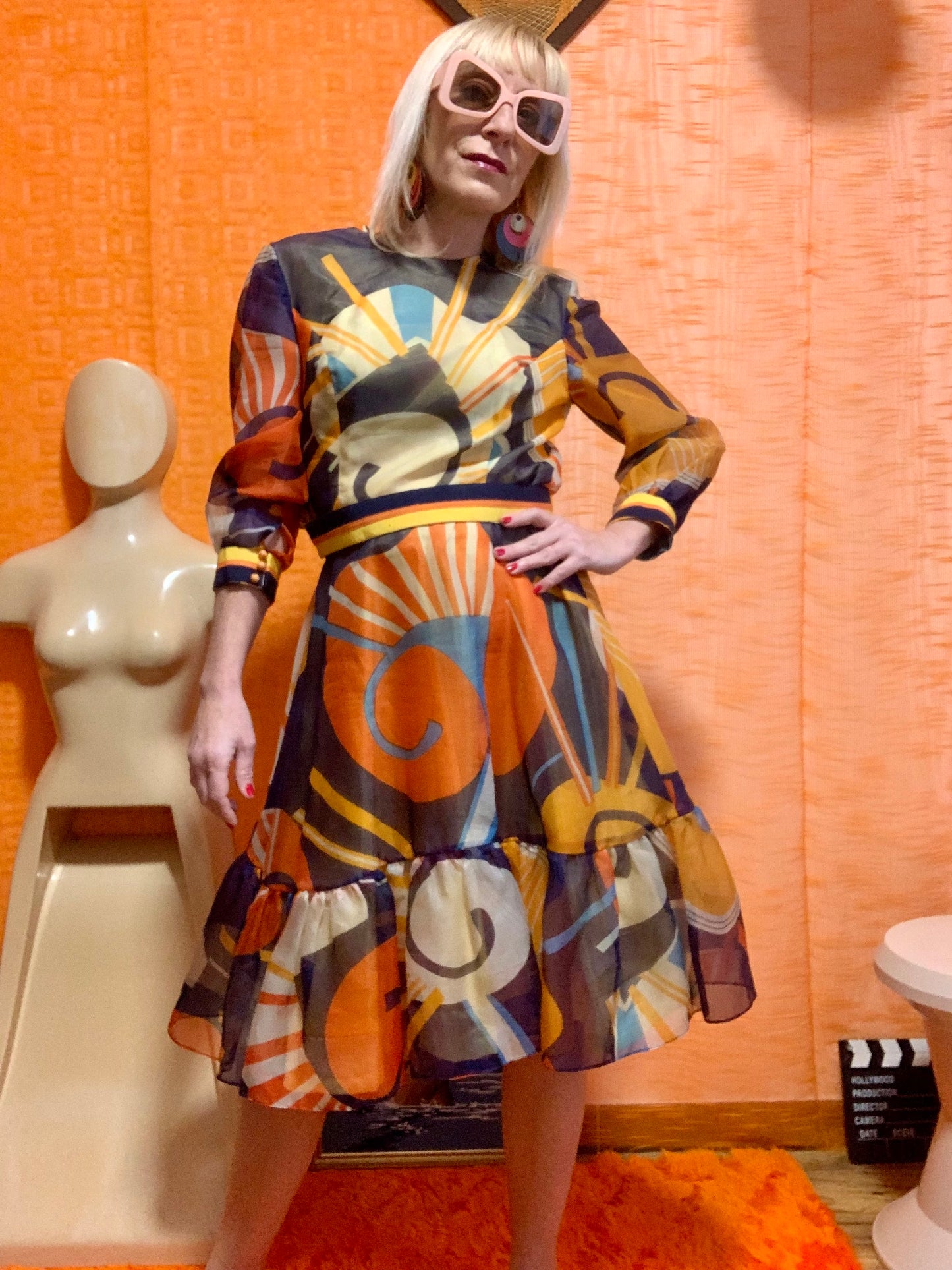 Fabuleuse Robe Confection main Seventies Vintage - T38
