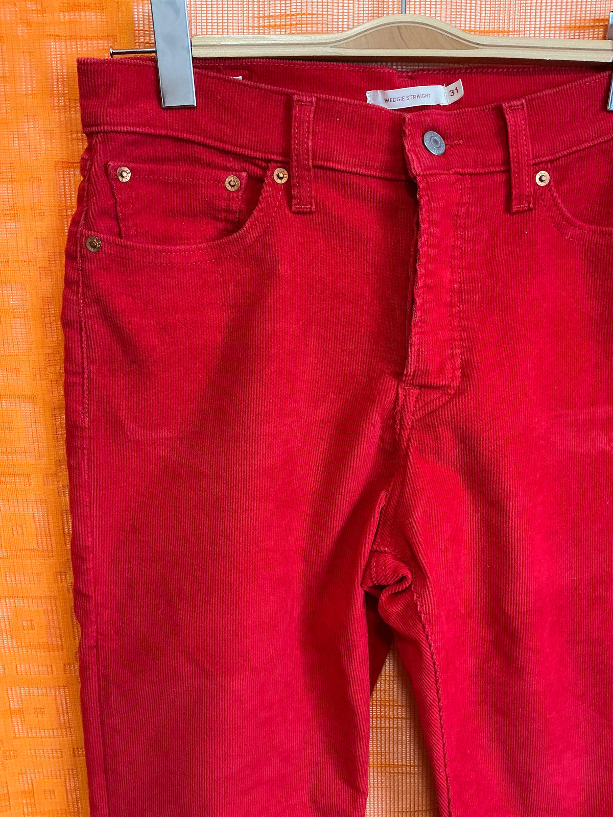 Pantalon Rouge Velours côtelé Levi’s - T41/42