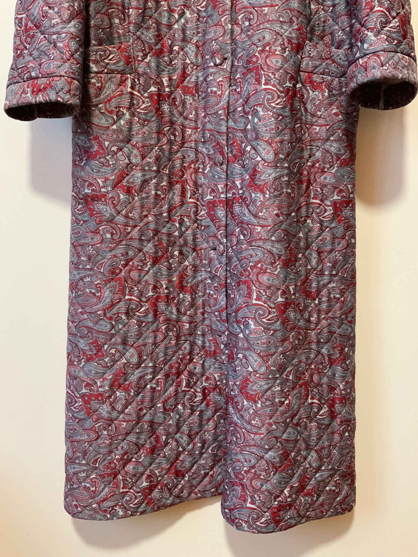 Robe de chambre matelassée Motifs Paisley 1970- T42