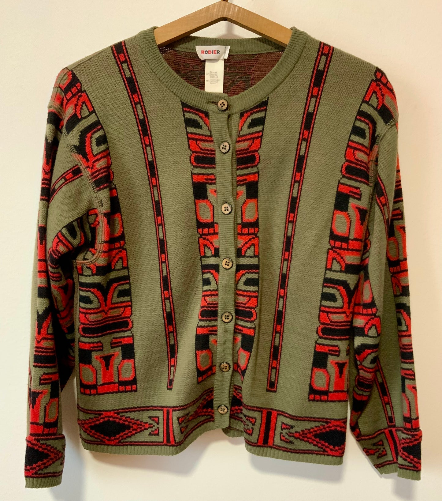Ensemble Vintage Laine Rodier Motifs Élégance