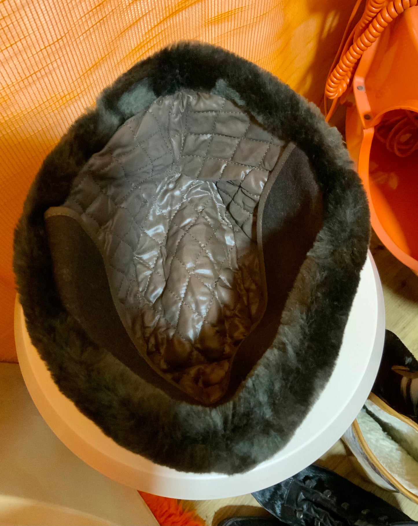 Toque Fourrure Synthétique Vintage