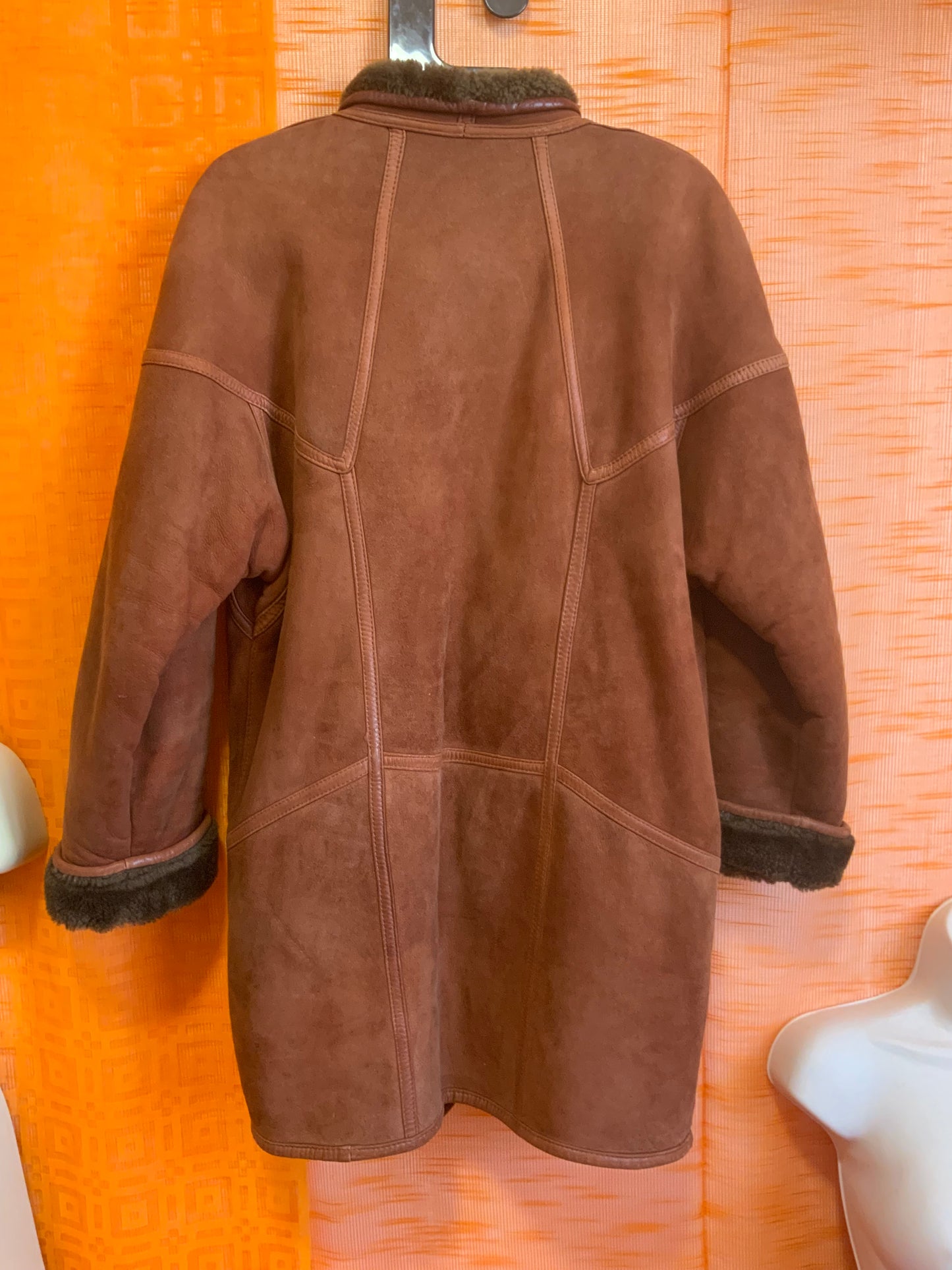 Manteau Cuir Daim Haut de gamme Vintage- T44/46.